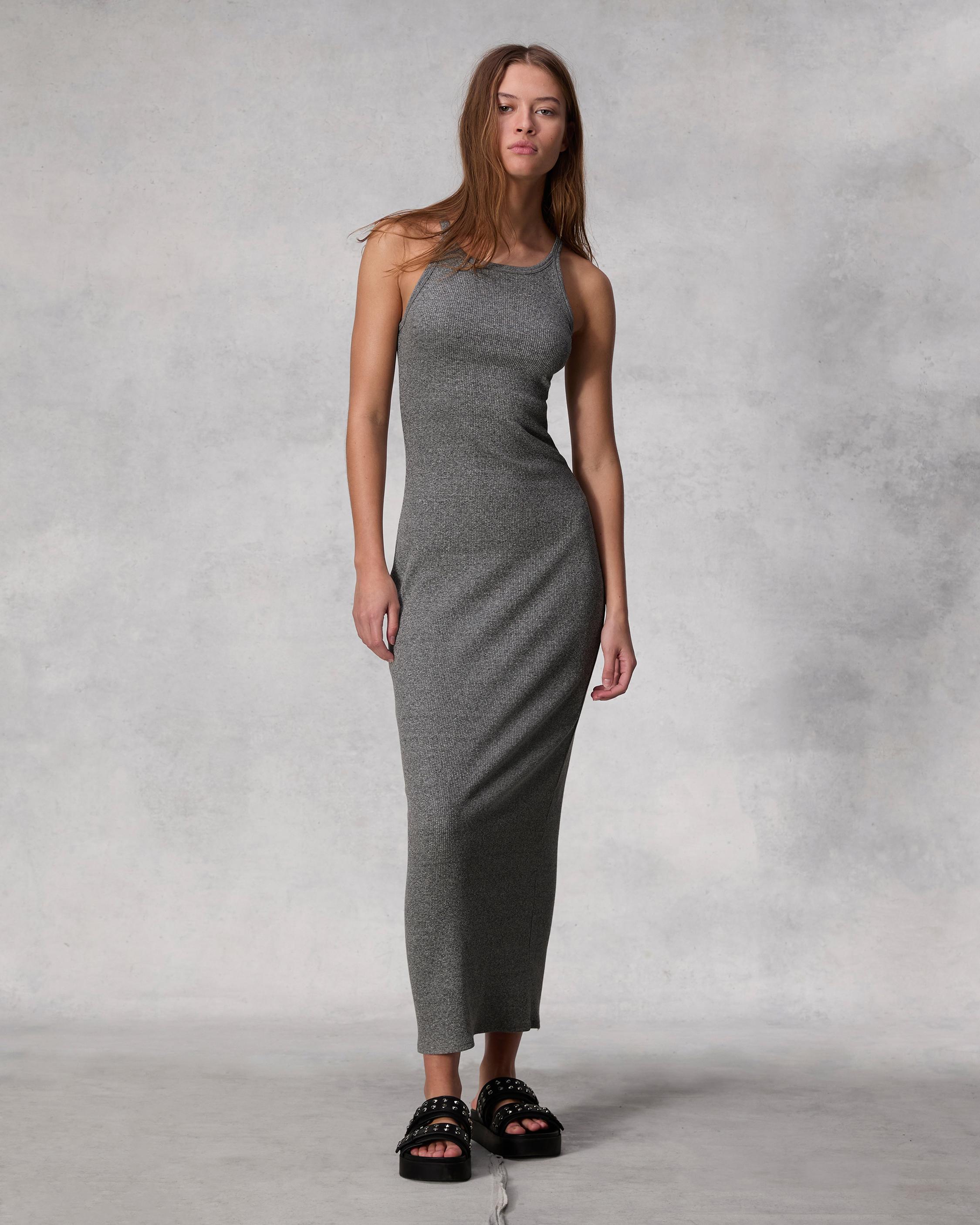 The Essential Rib Dress Heather Grey rag bone