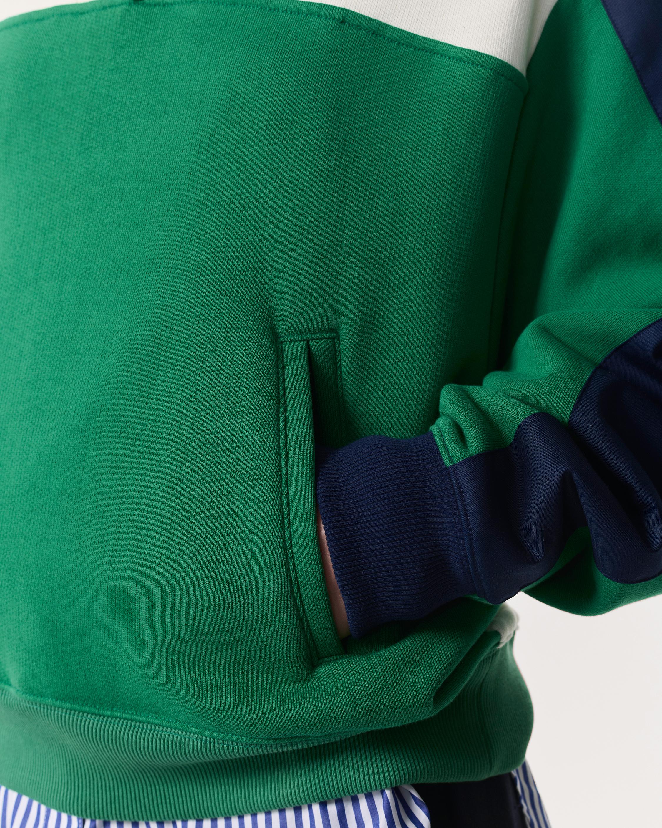 Color-Blocked Vintage Terry Half-Zip Sweatshirt image number 3