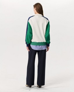 Color-Blocked Vintage Terry Half-Zip Sweatshirt - Green Color-Blocked Vintage Terry Half-Zip Sweatshirt - Green