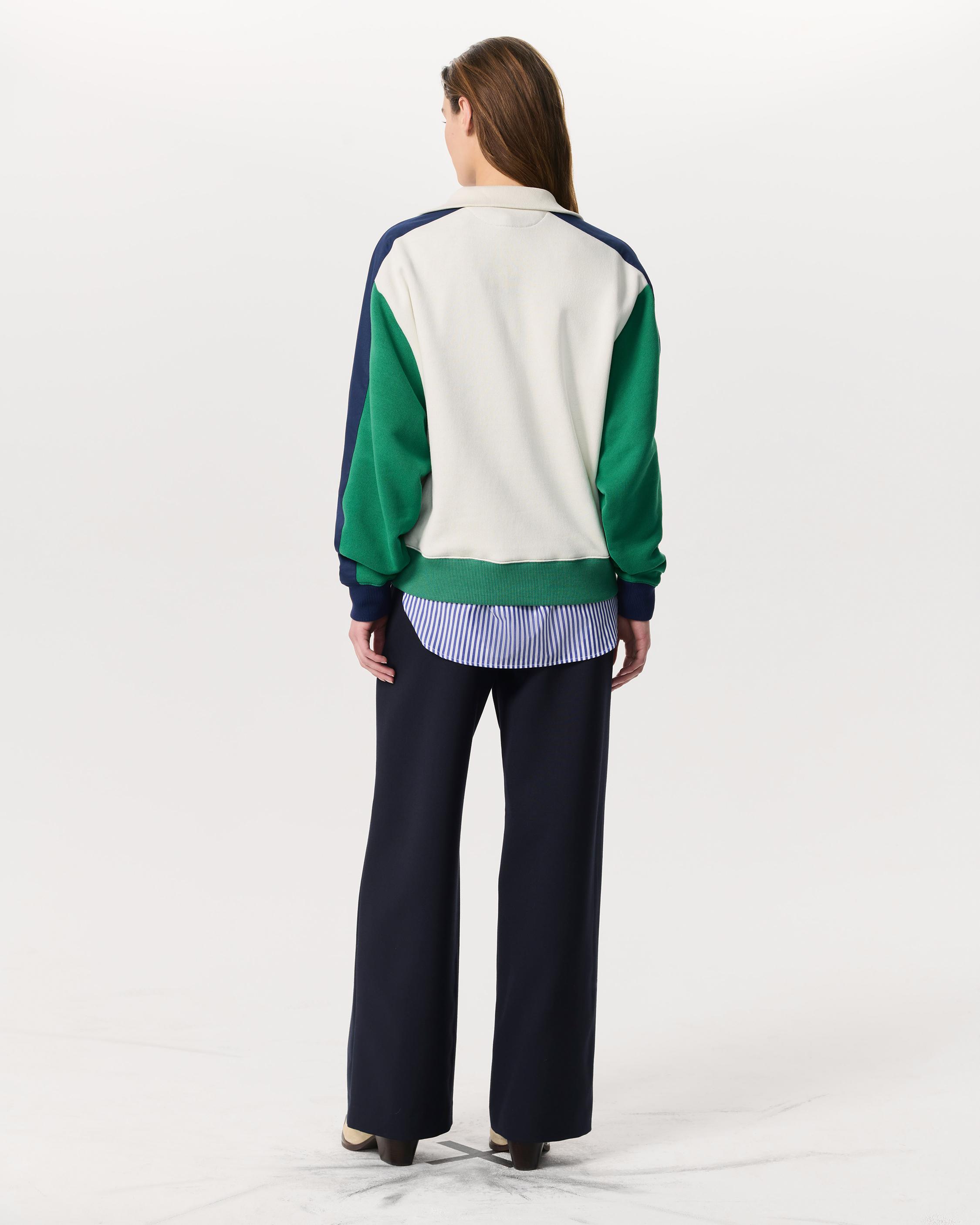 Color-Blocked Vintage Terry Half-Zip Sweatshirt image number 5