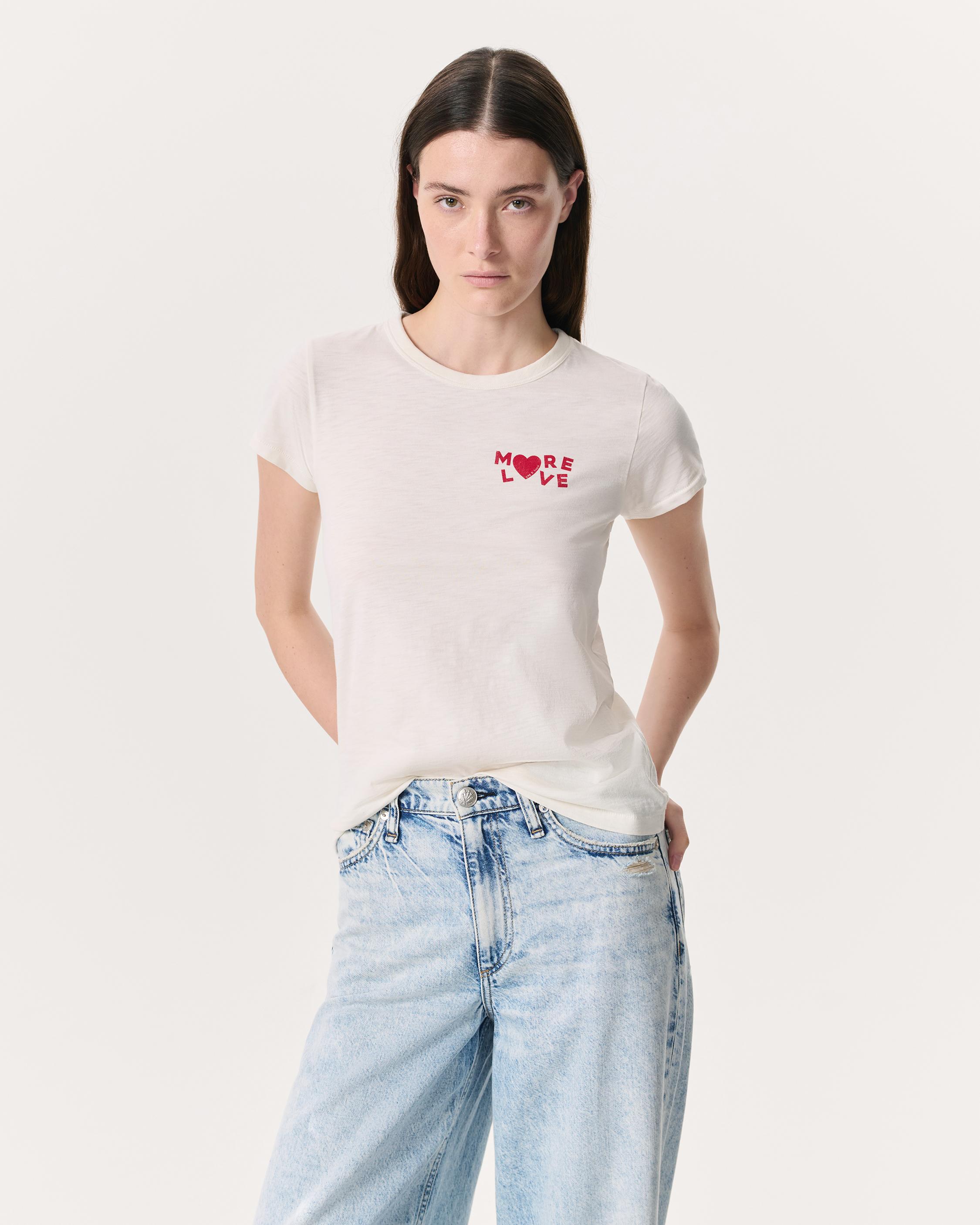 More Love Cotton Graphic T-Shirt - Ivory | rag & bone