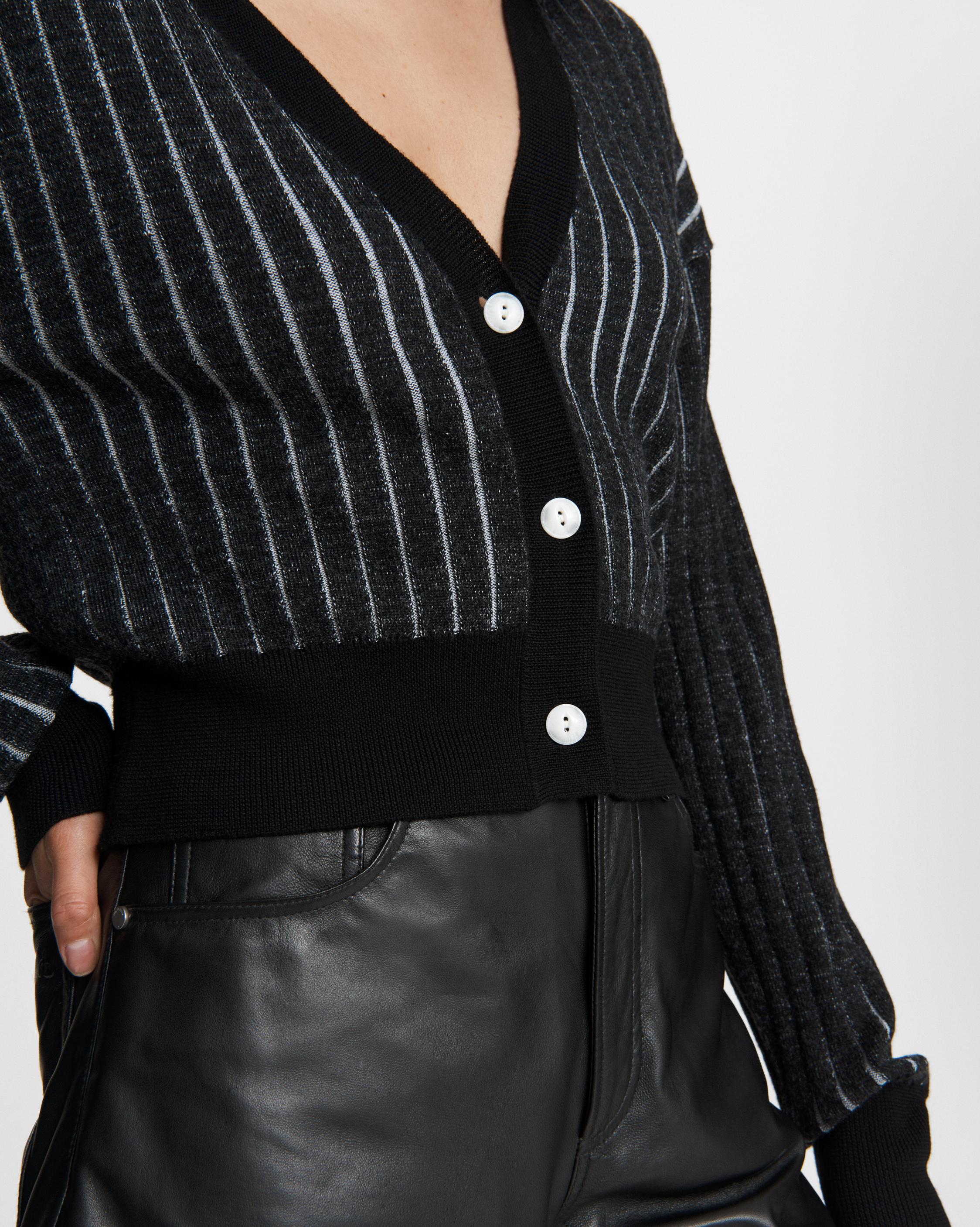 Dallyce Cropped Wool Cardigan - Black | rag & bone