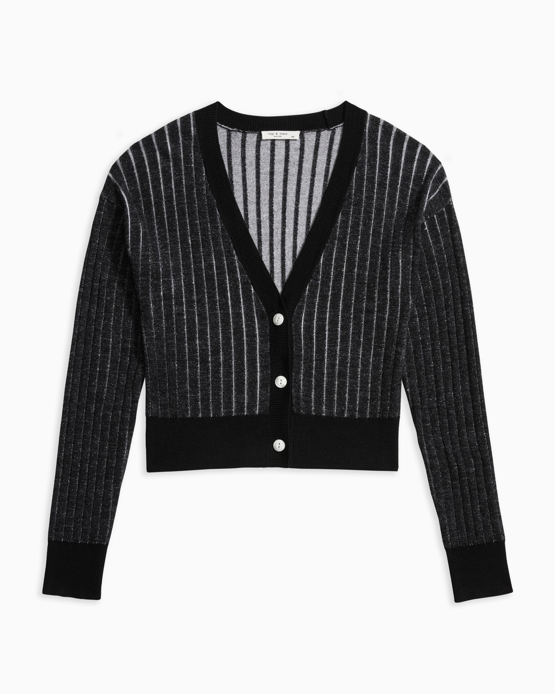 Dallyce Cropped Wool Cardigan - Black | rag & bone