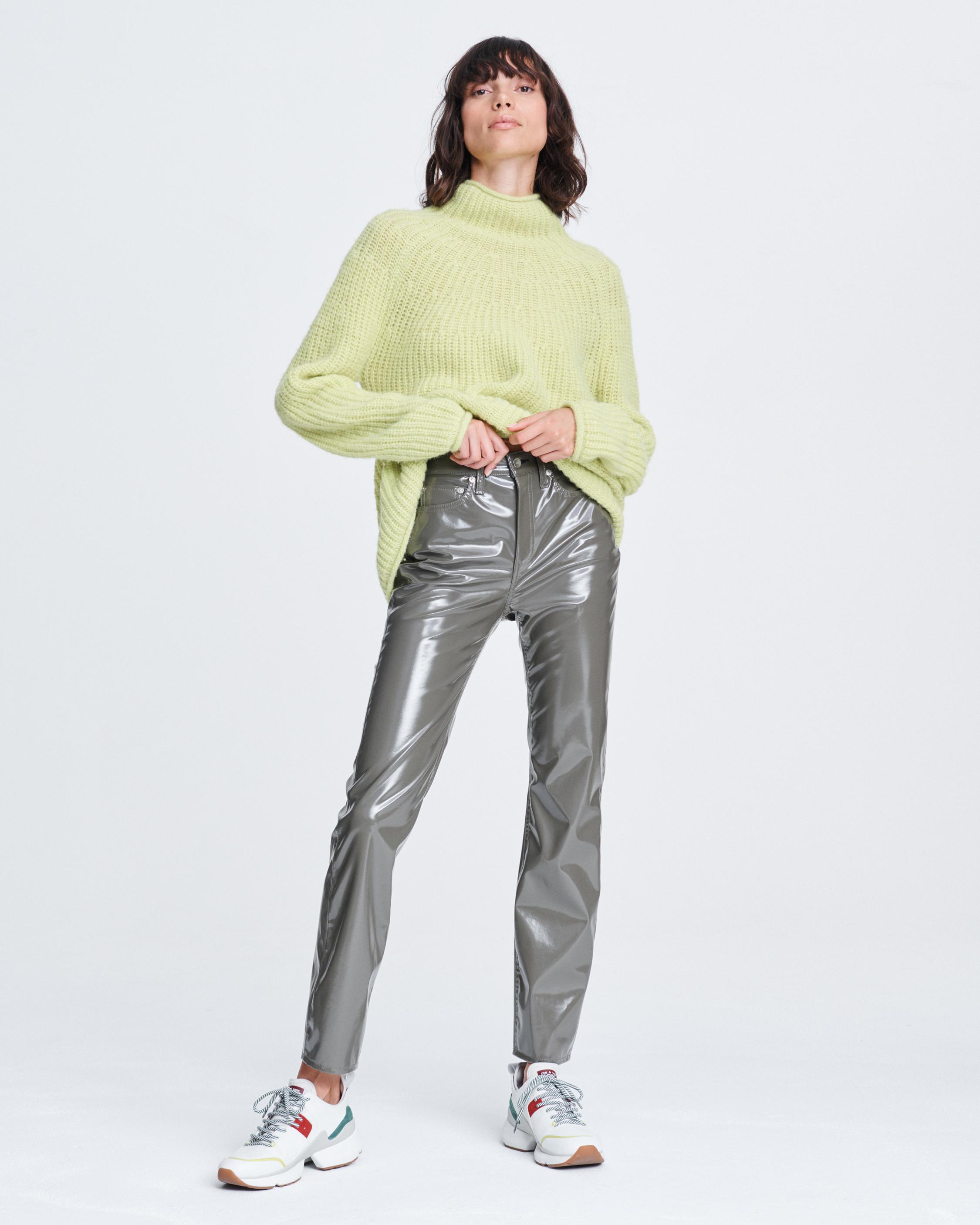 Nina High-Rise Cigarette Leg Vinyl Pants | rag & bone