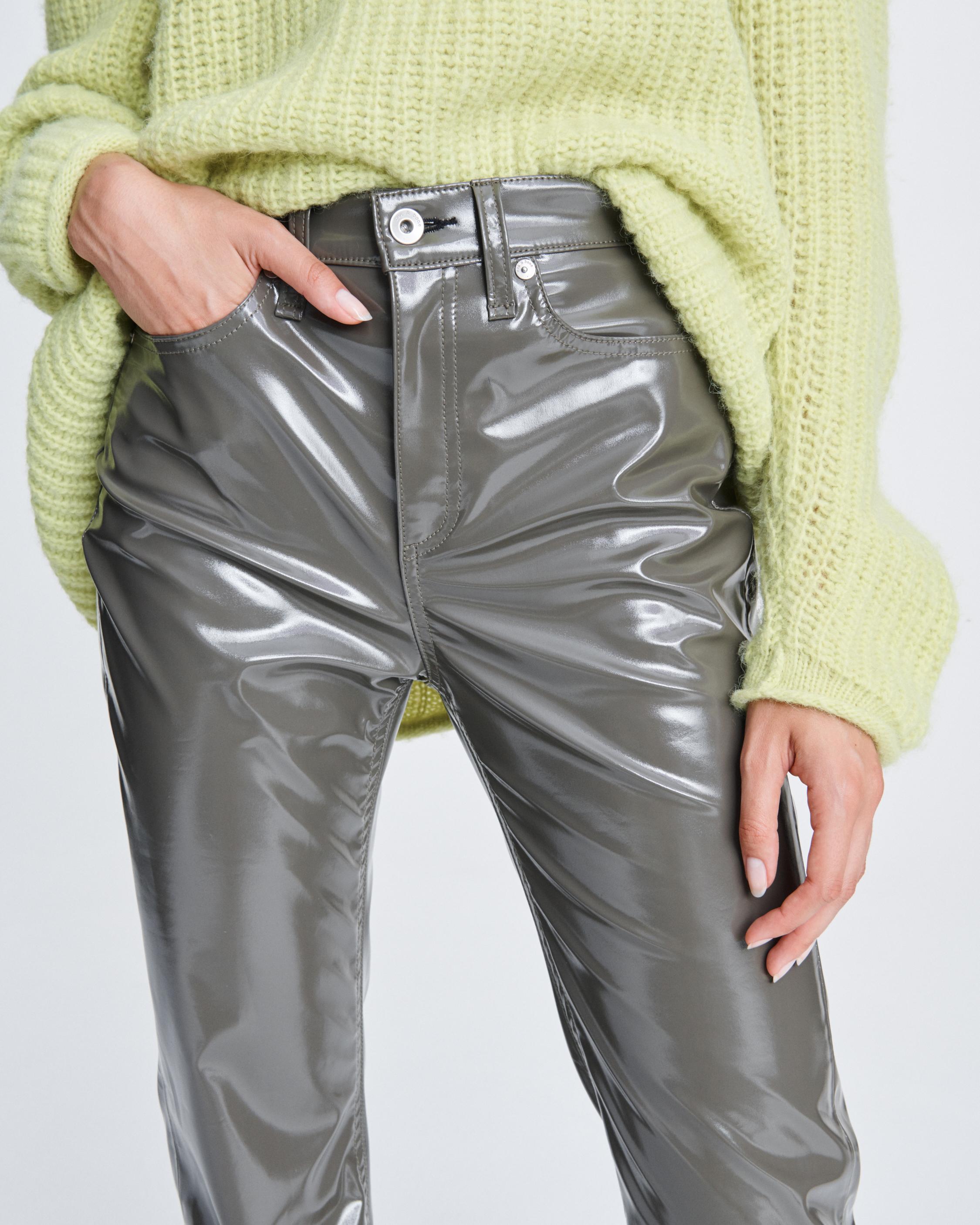 High rise hotsell vinyl pants