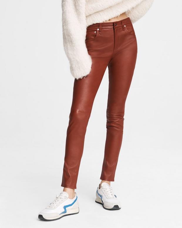 Nina High-Rise Leather Skinny Pant image number 1