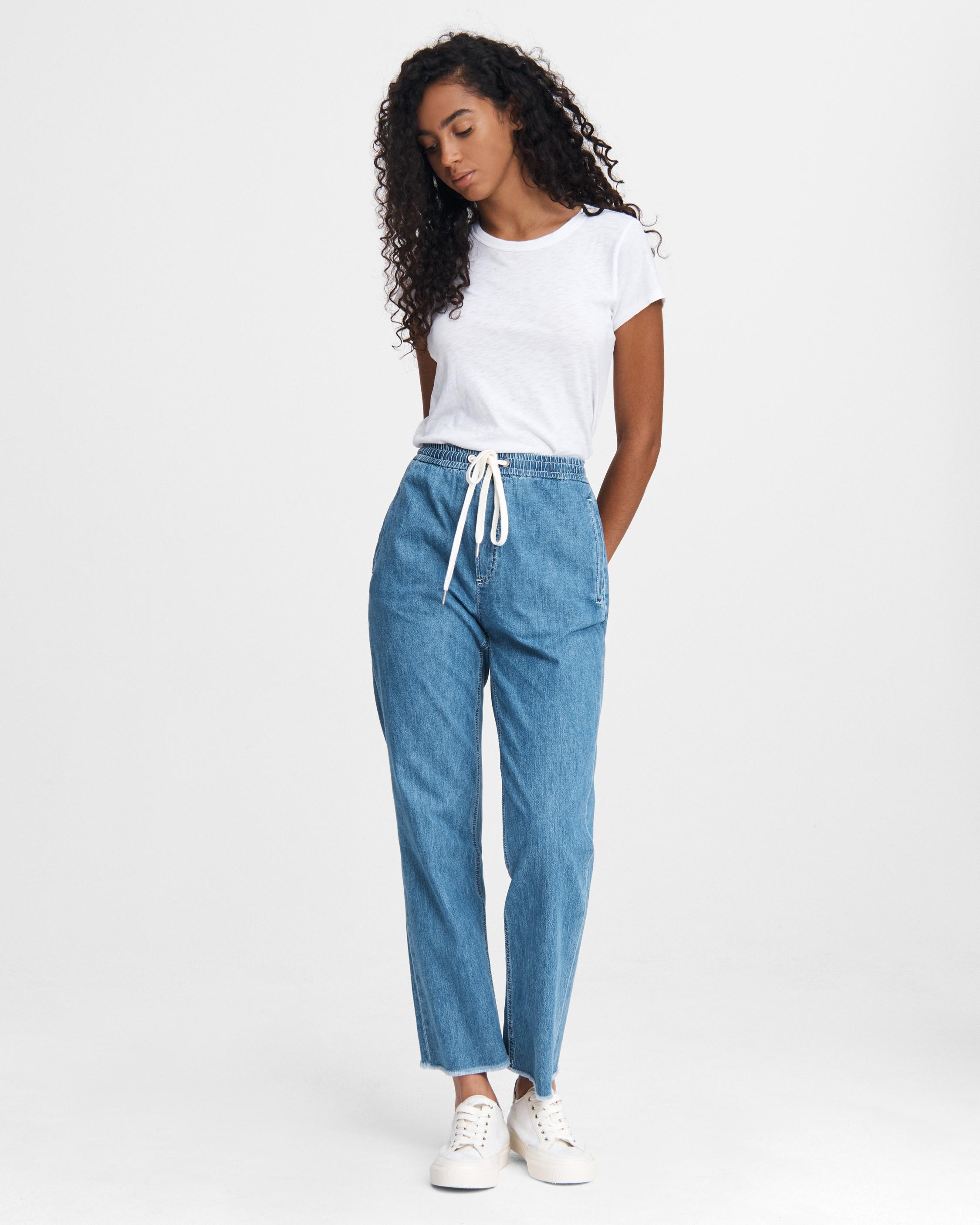 denim joggers for women