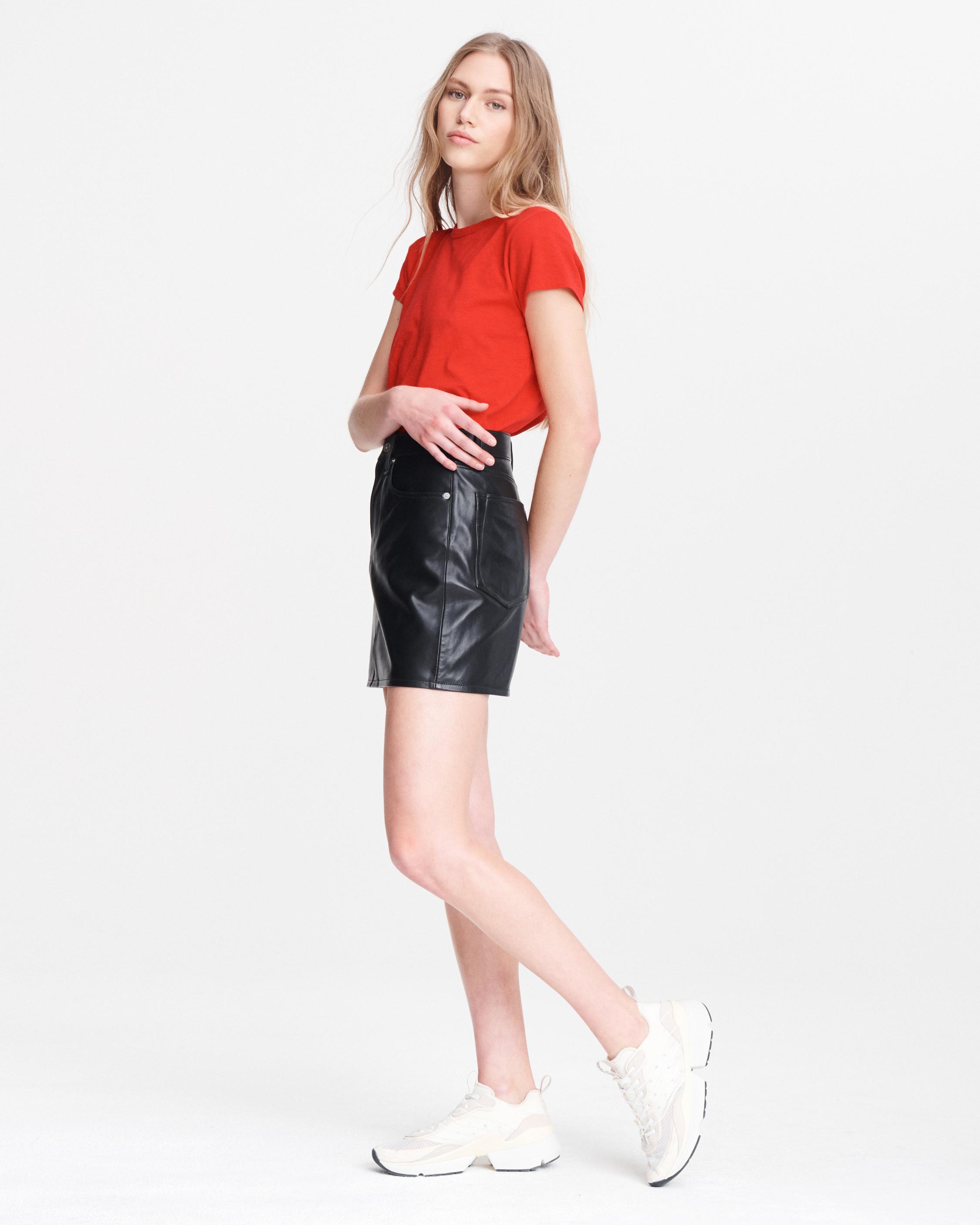 Rag & bone leather on sale skirt