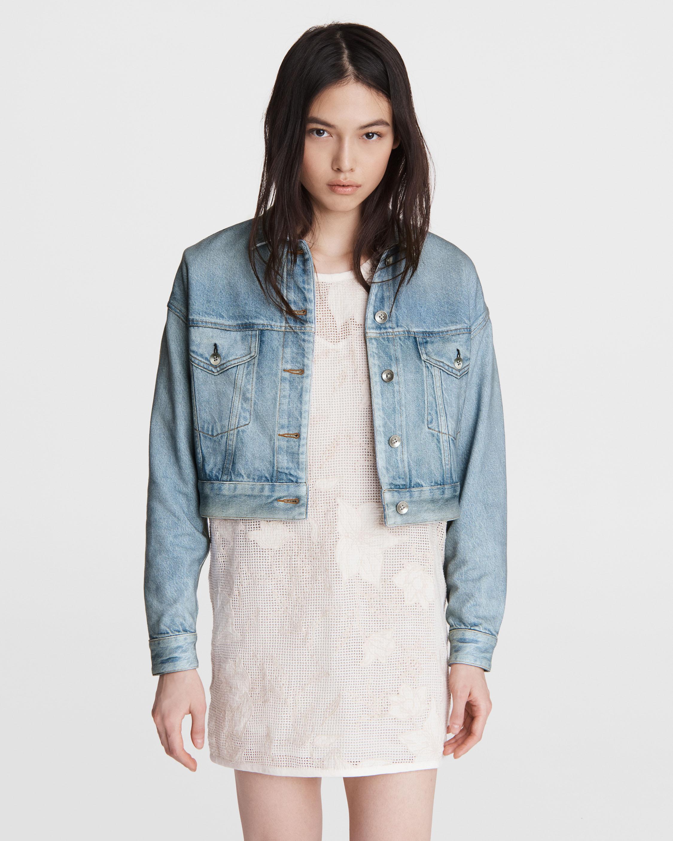 Miramar Cropped Cotton Trucker Jacket rag bone