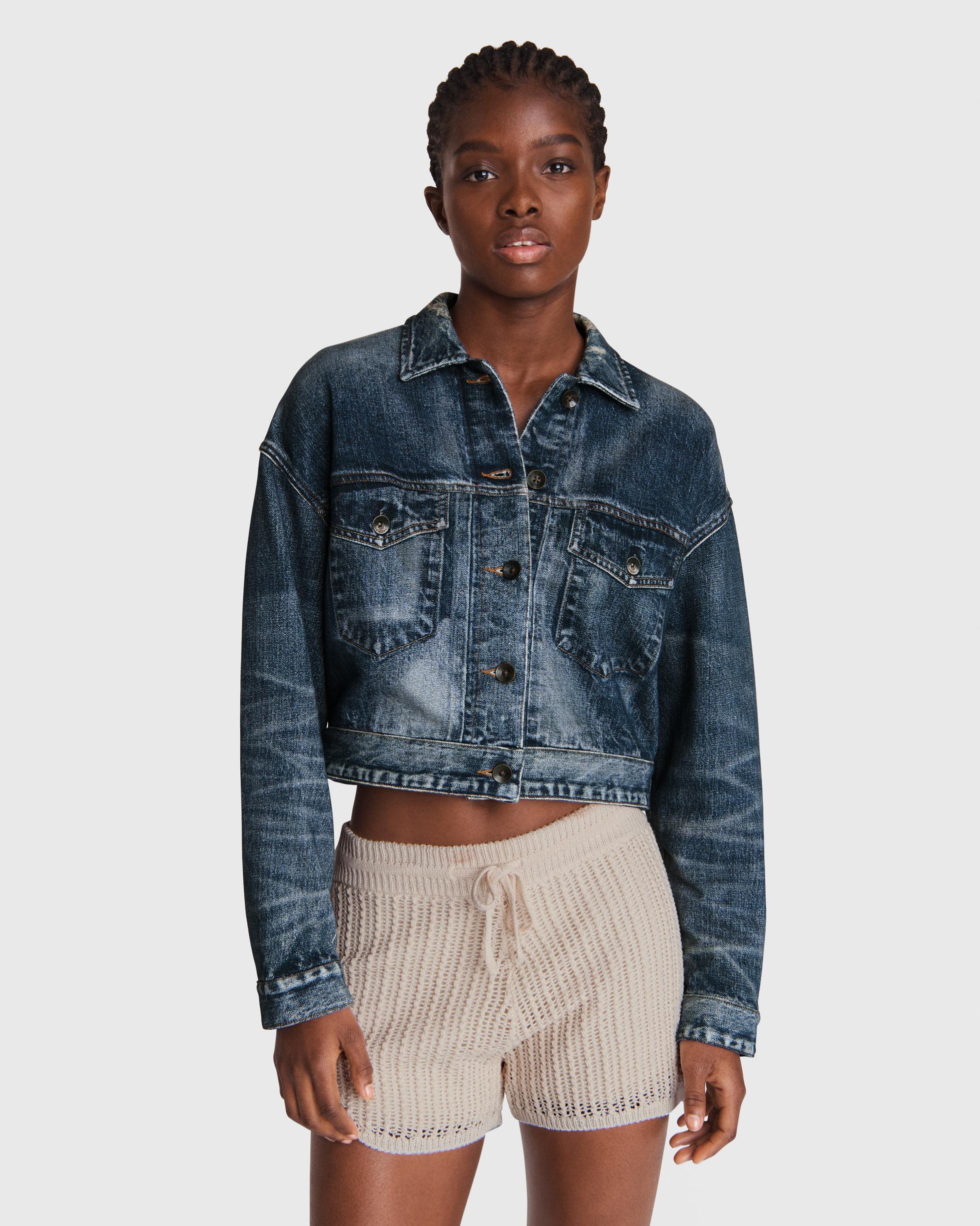 Miramar Cropped Cotton Trucker Jacket - Mel | rag & bone