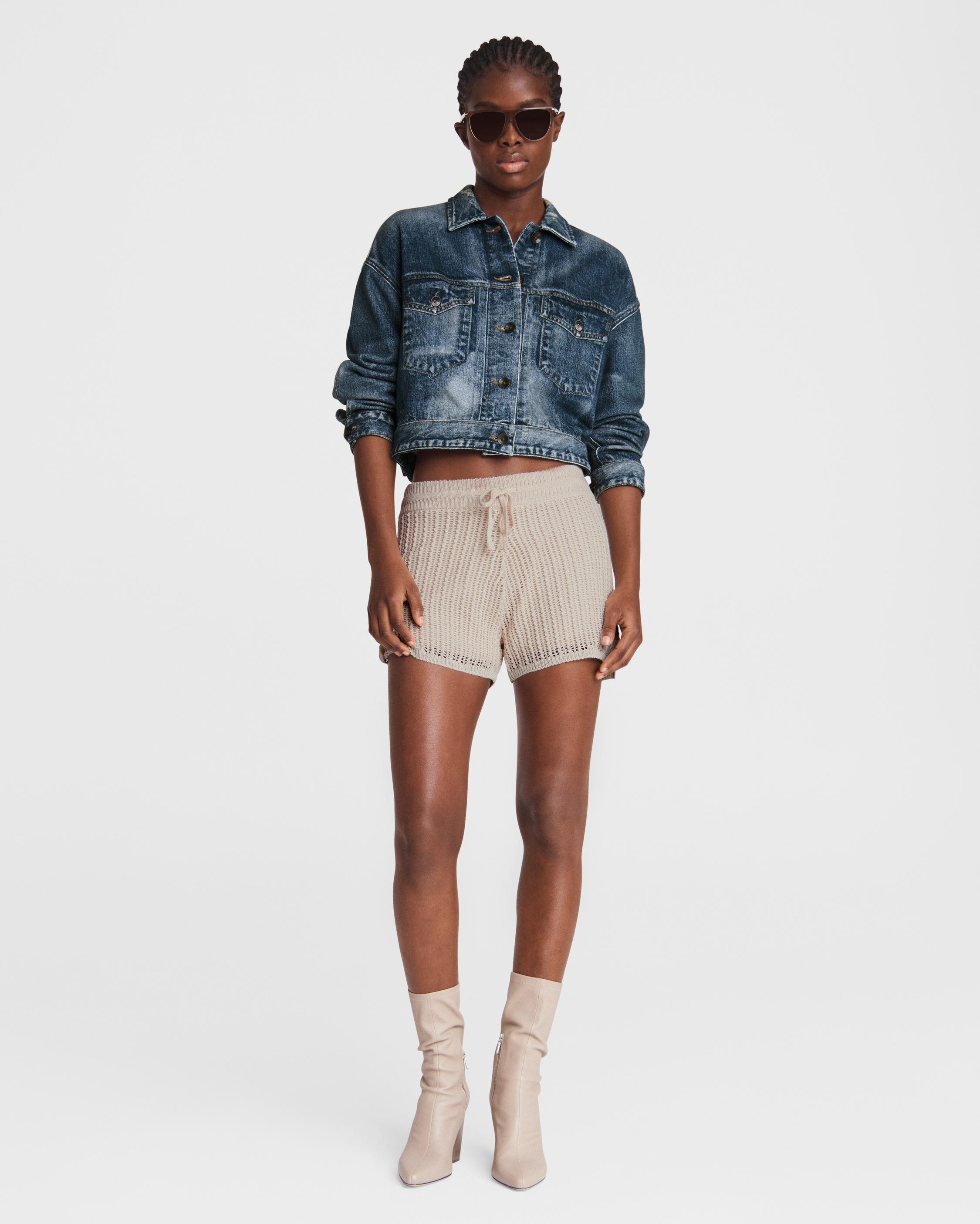 Miramar Cropped Cotton Trucker Jacket - Mel | rag & bone