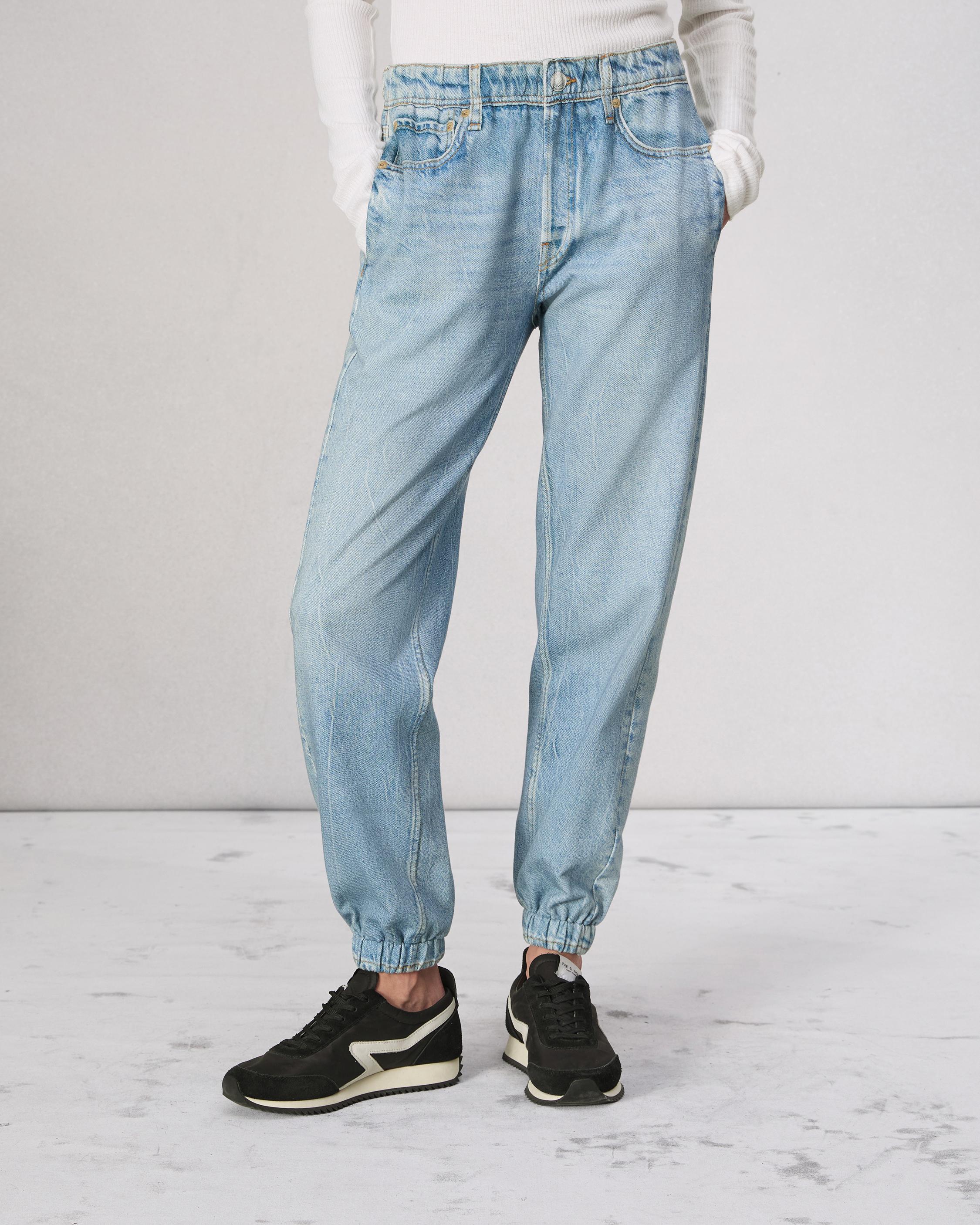 rag & bone Miramar Cotton Denim High Rise Ankle Jogger Pants in