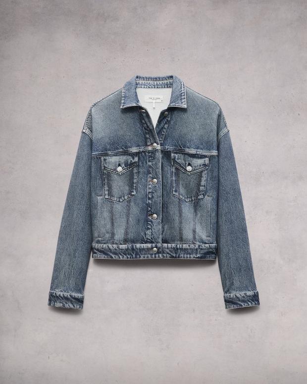 Miramar Terry Trucker Jacket - Walker | rag & bone Miramar Terry Trucker Jacket - Walker | rag & bone