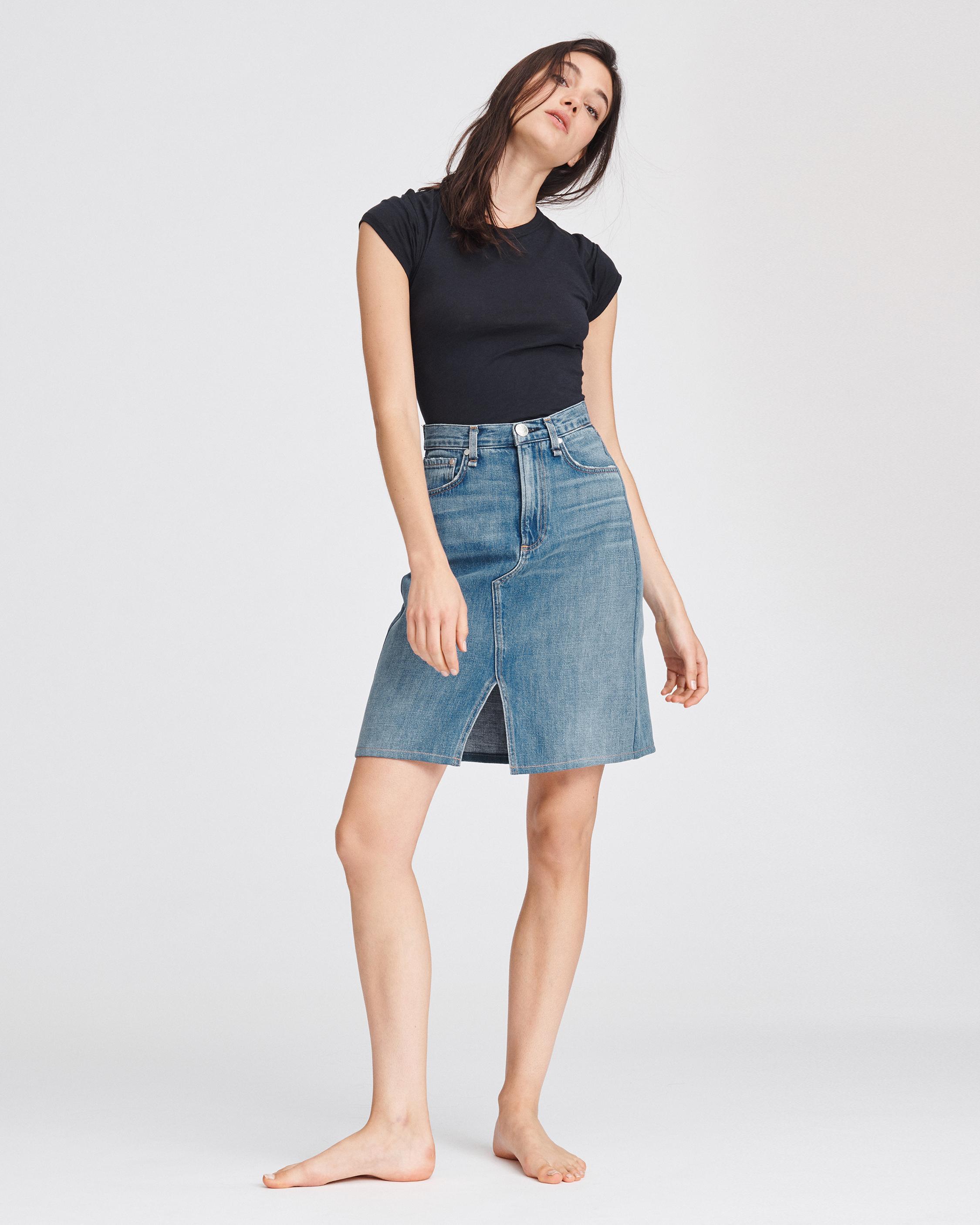 Super High-Rise Custom Denim Skirt | rag & bone