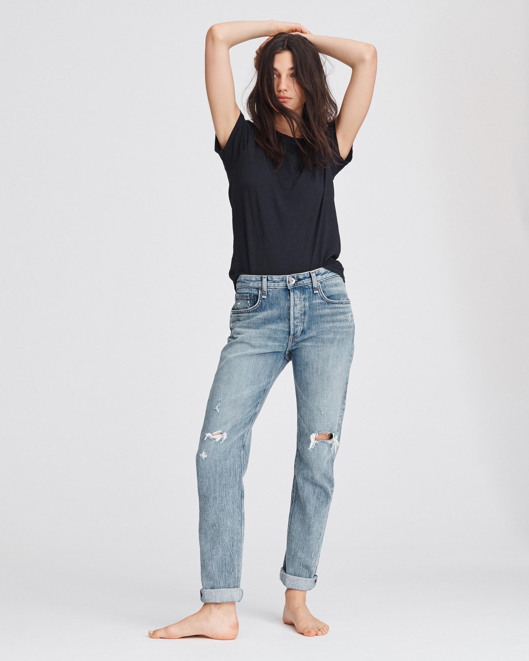 Rosa Mid-Rise Boyfriend Jeans in North Star | rag & bone