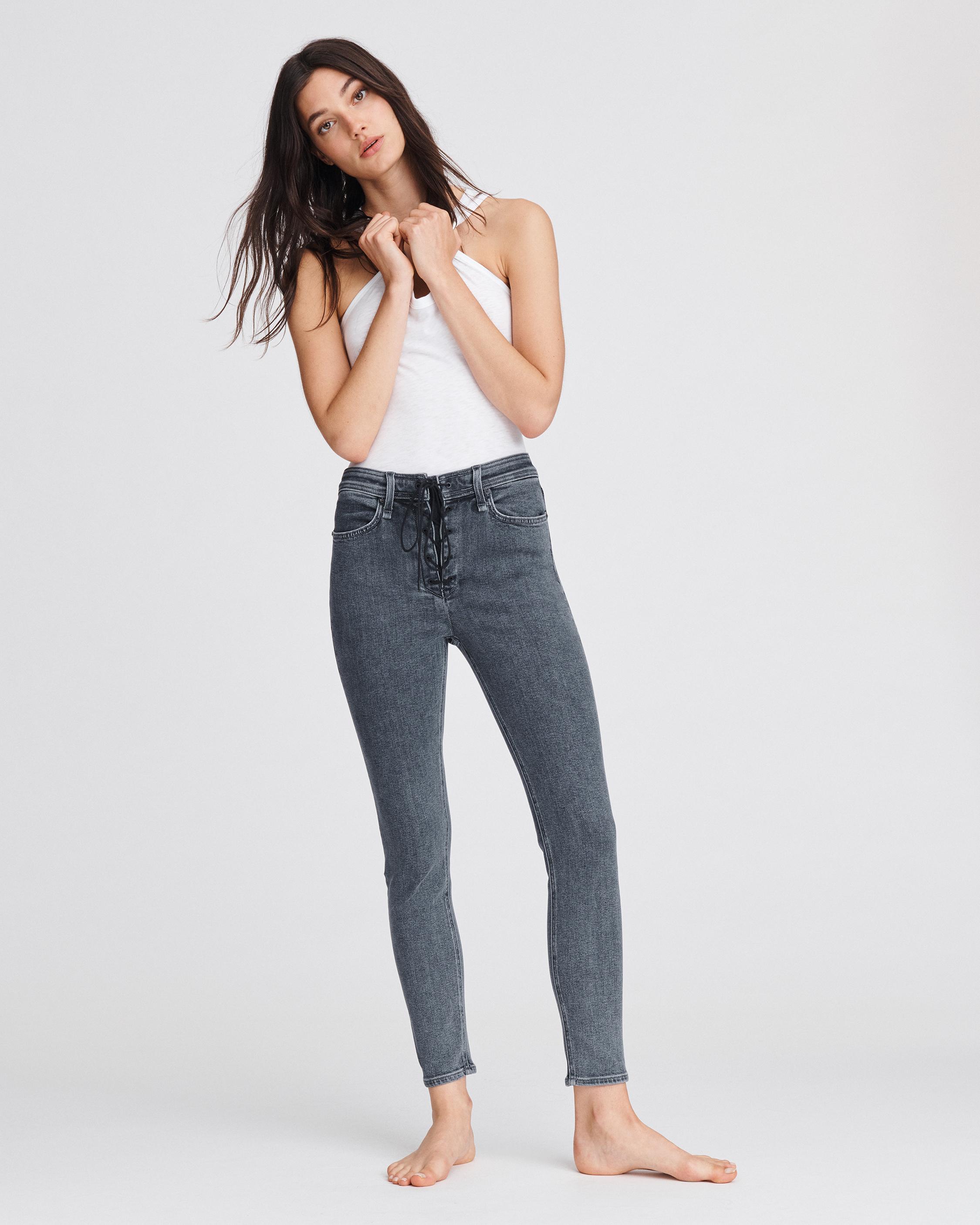 Rag and bone jeans high clearance rise skinny