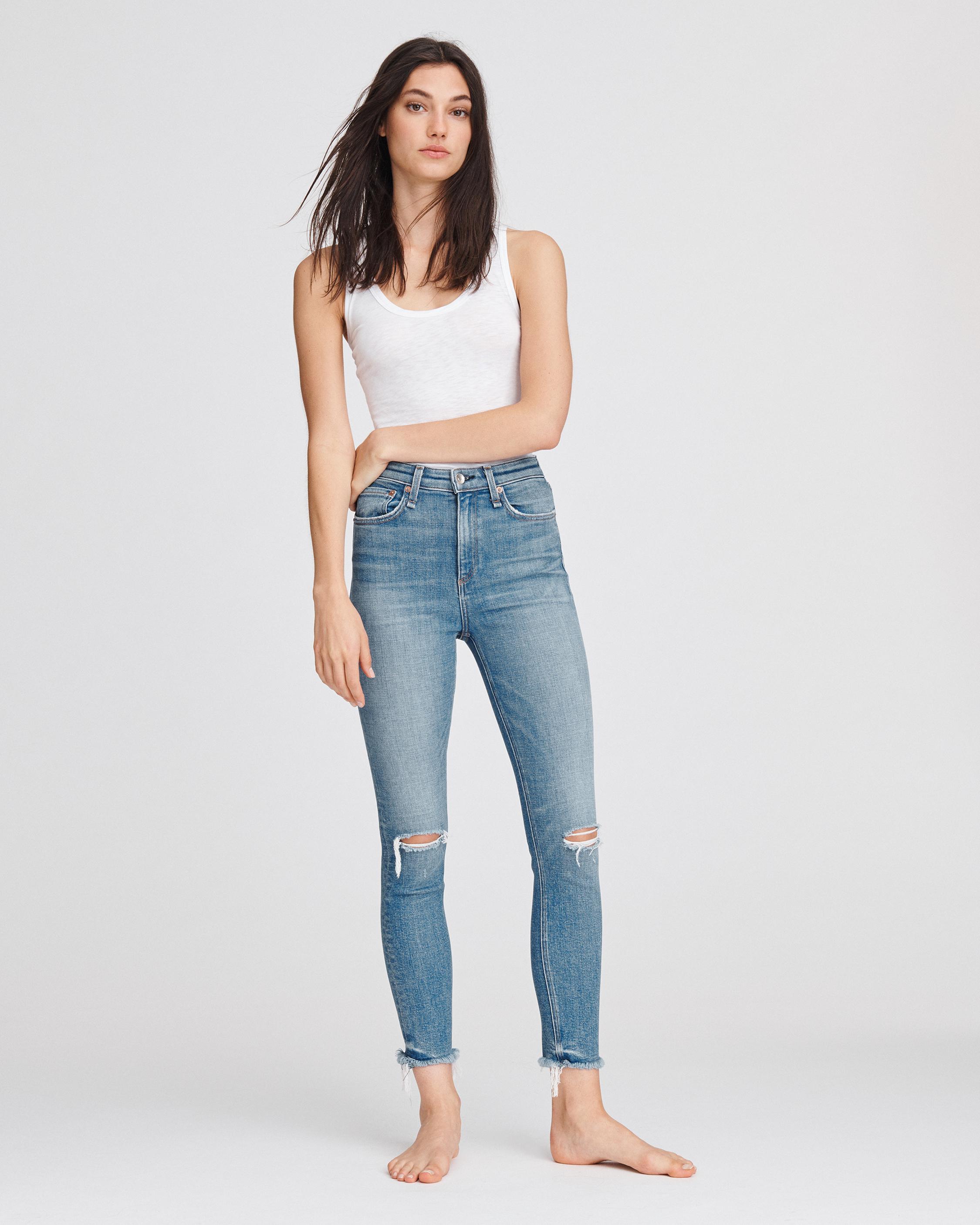 Nina High-Rise Ankle Skinny Jean in Colville