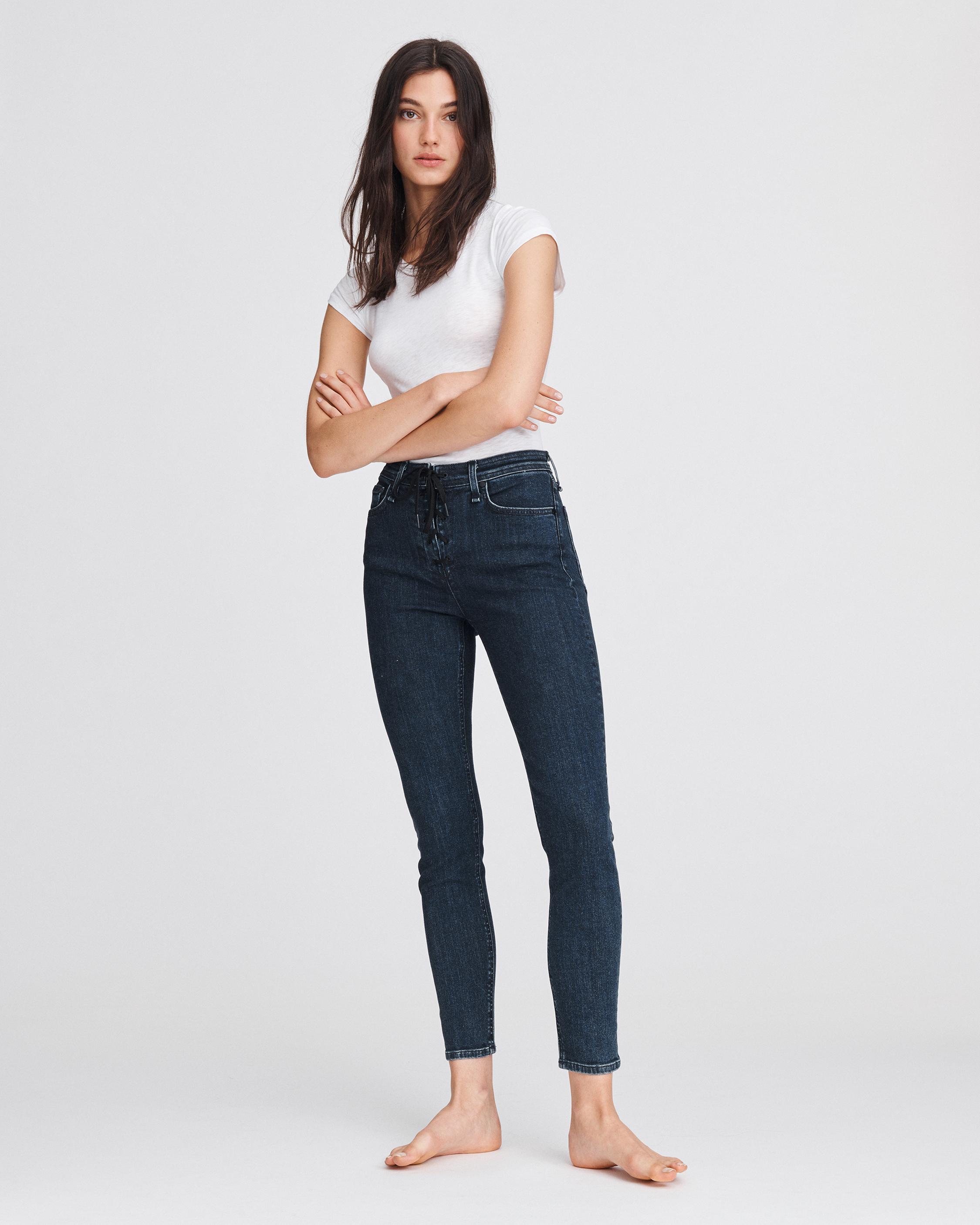 Rag and bone store lace up jeans