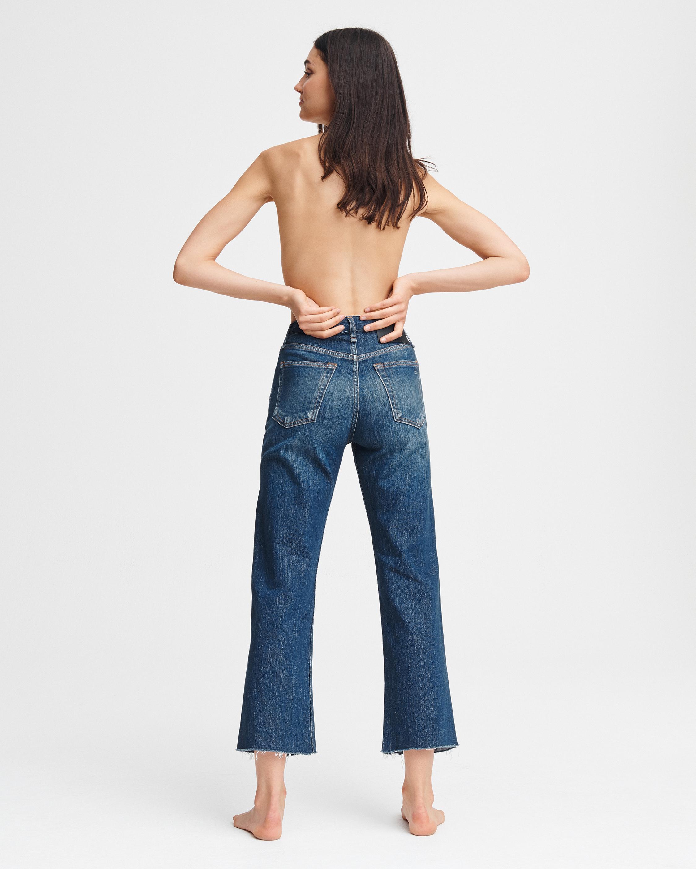 Maya High-Rise Ankle Straight Jeans in Magnus