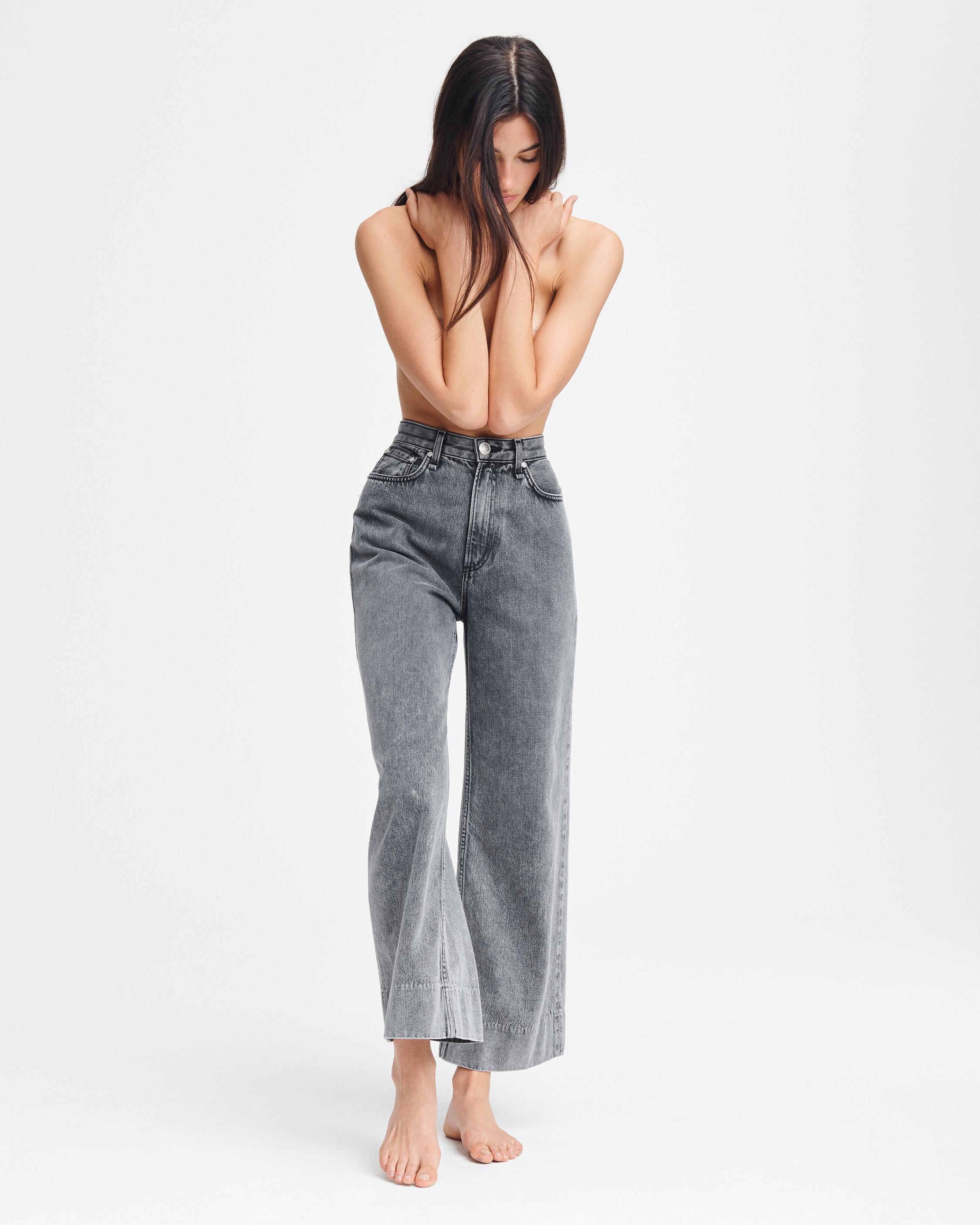 Ruth Super High-Rise Ankle Wide Leg in Avro