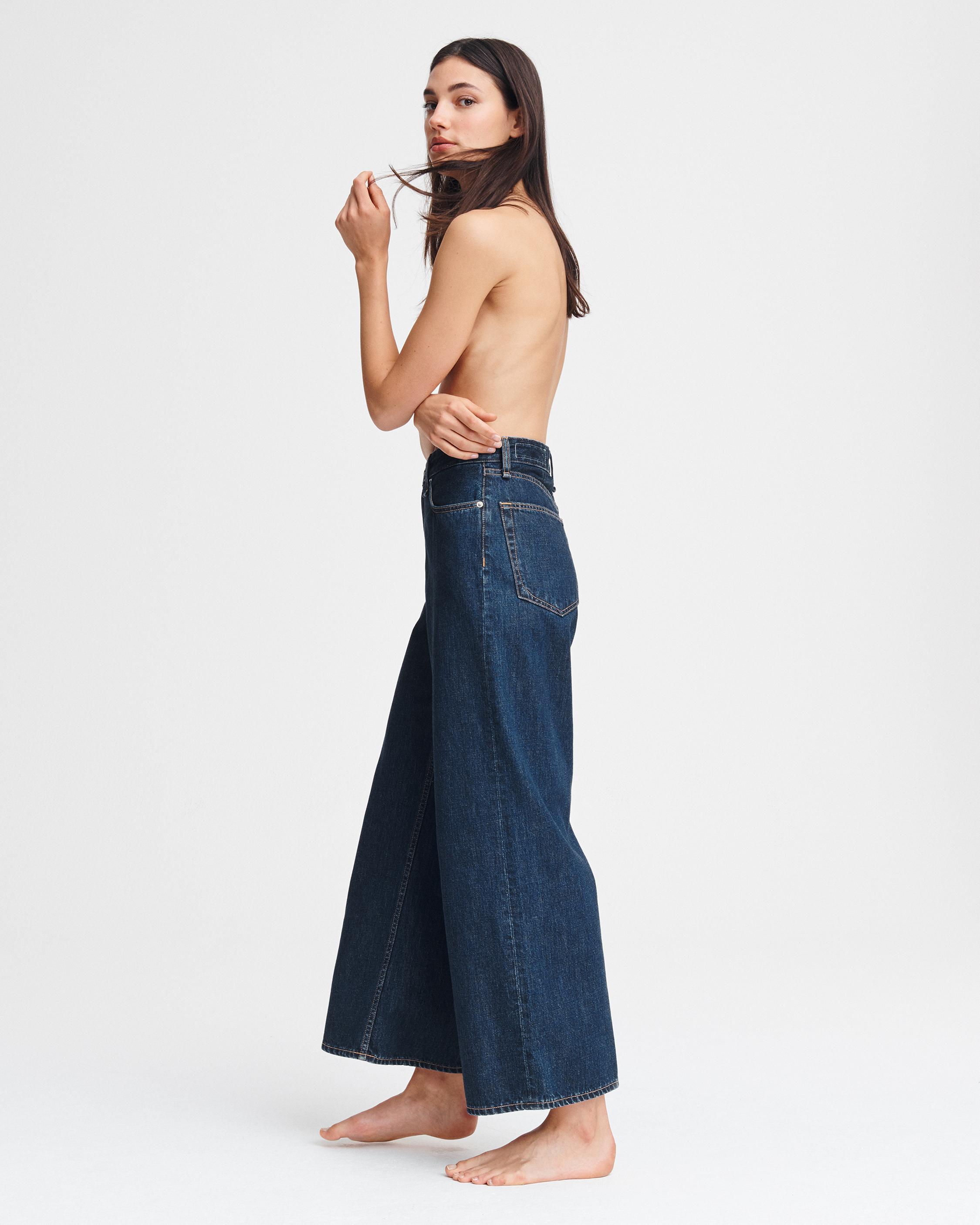 Ruth Super High-Rise Wide Leg Jean in Cote D'Azur