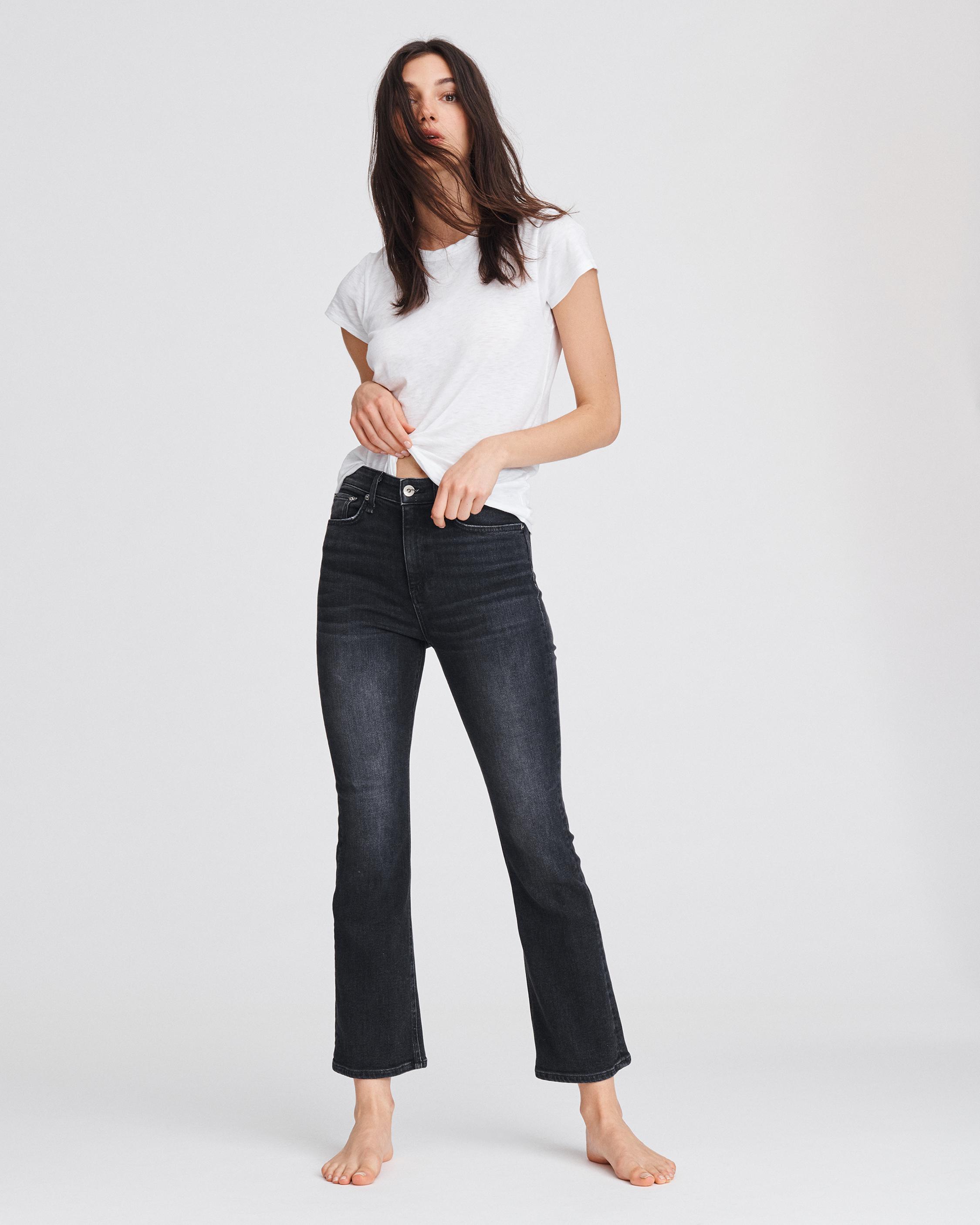 High rise best sale ankle flare jeans