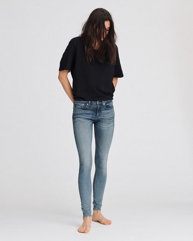Cate Mid-Rise Skinny Jeans in Dark Indigo Vail | rag & bone