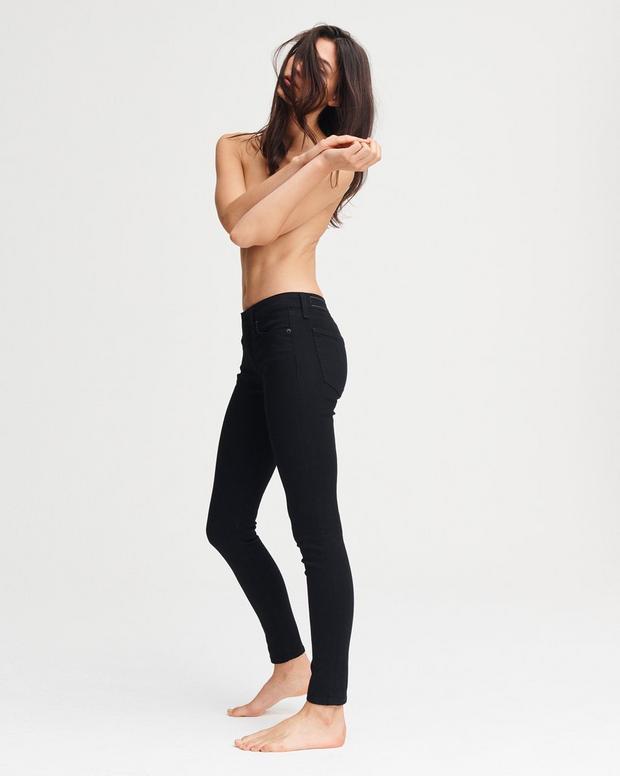 Cate Mid-Rise Skinny - No Fade Black image number 3