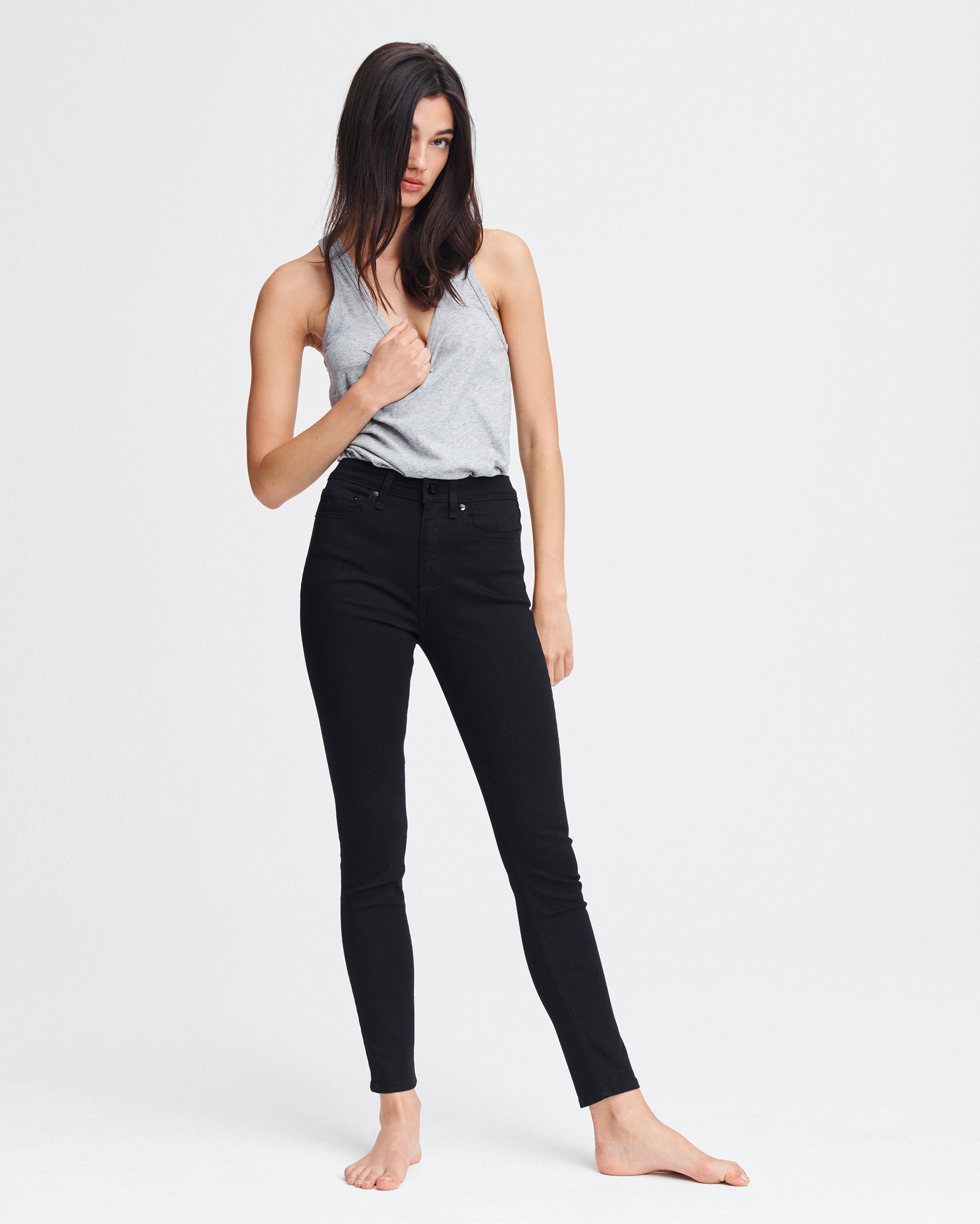 【関税込み】rag & bone ブラック Nina ジーンズ rag & bone Women's Nina High Rise Skinny Jeans, Black, 23 at