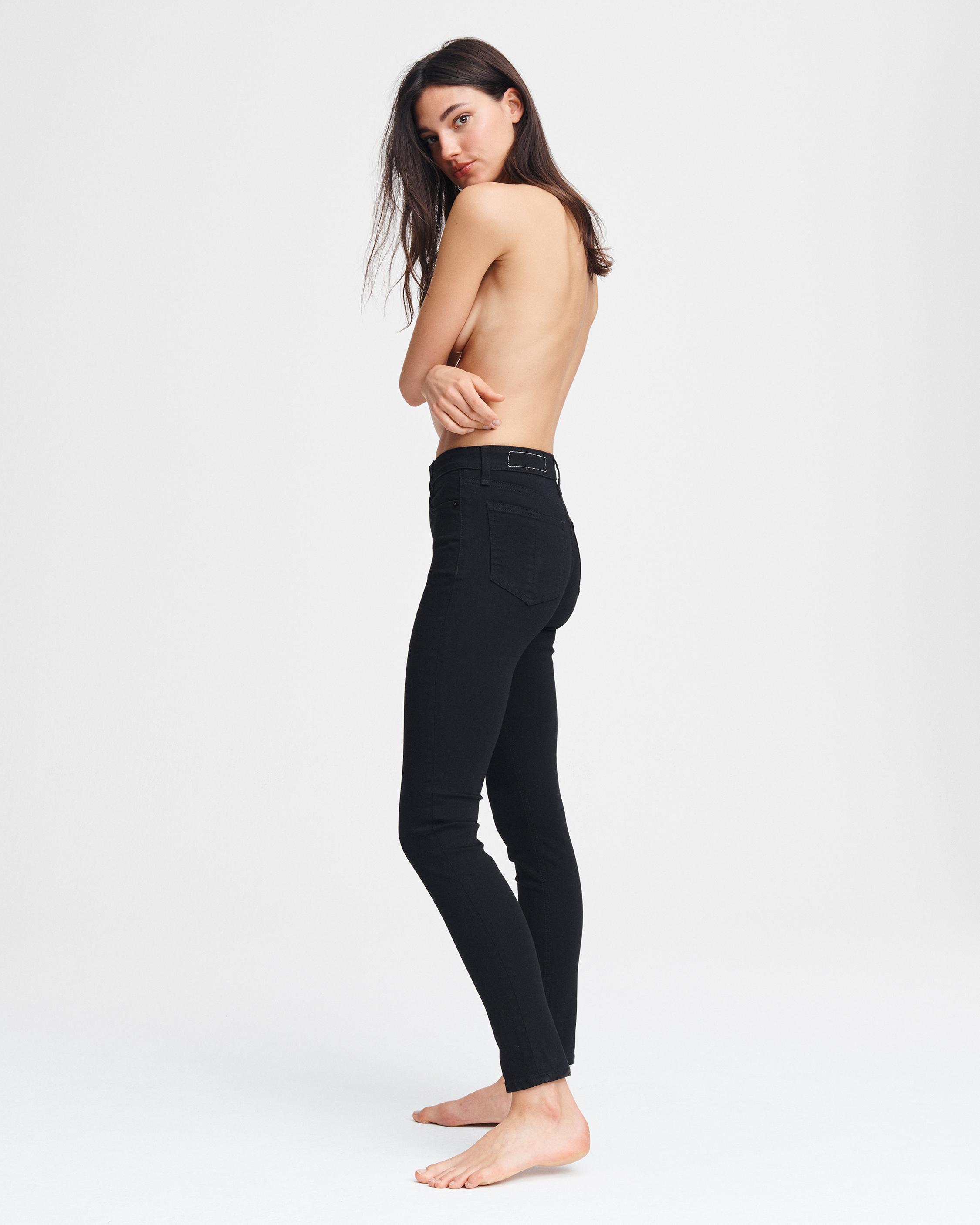 Nina High-Rise Skinny Jeans in Black | rag & bone