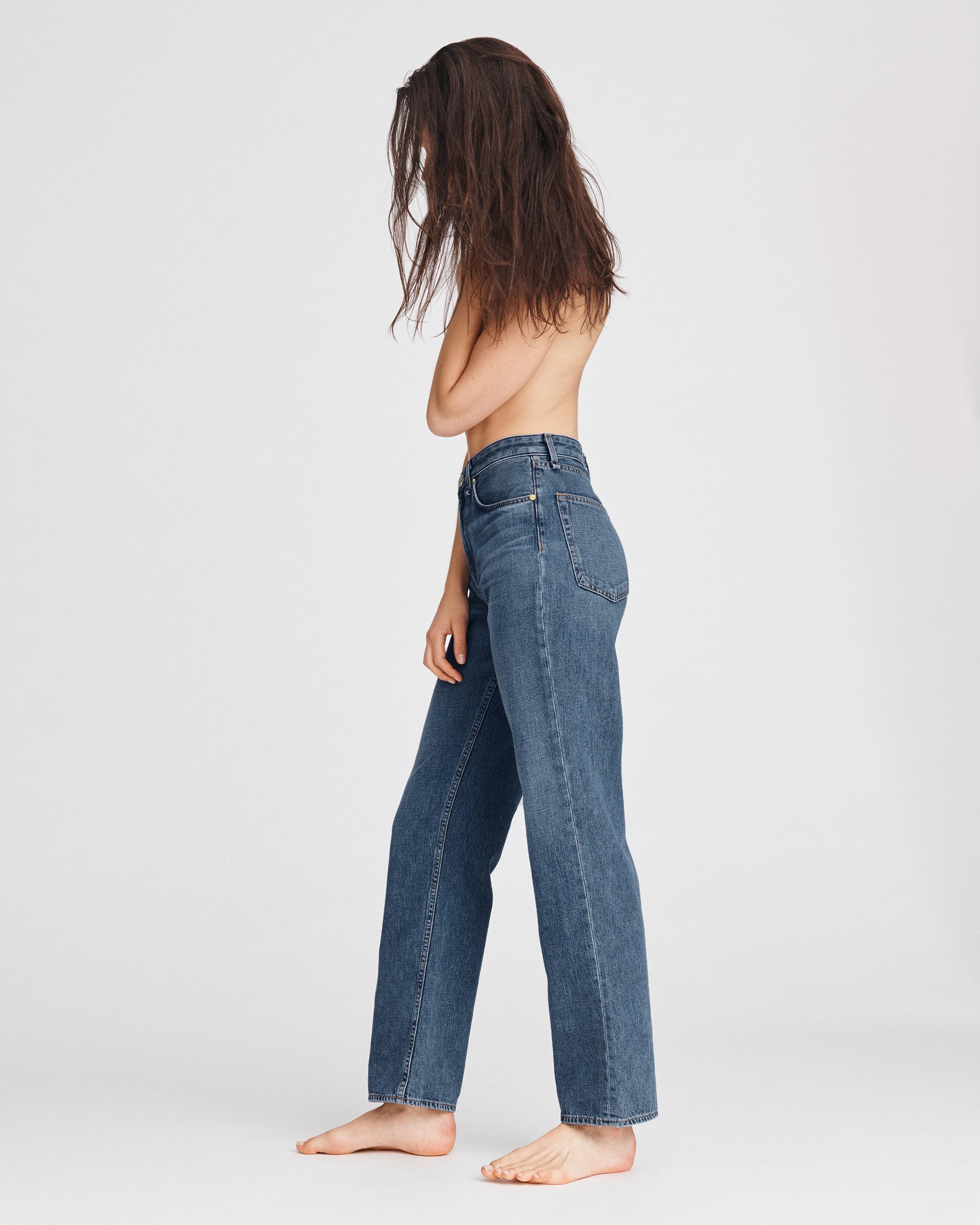 Ruth Super High-Rise Straight Leg Jeans in Bay Water | rag & bone