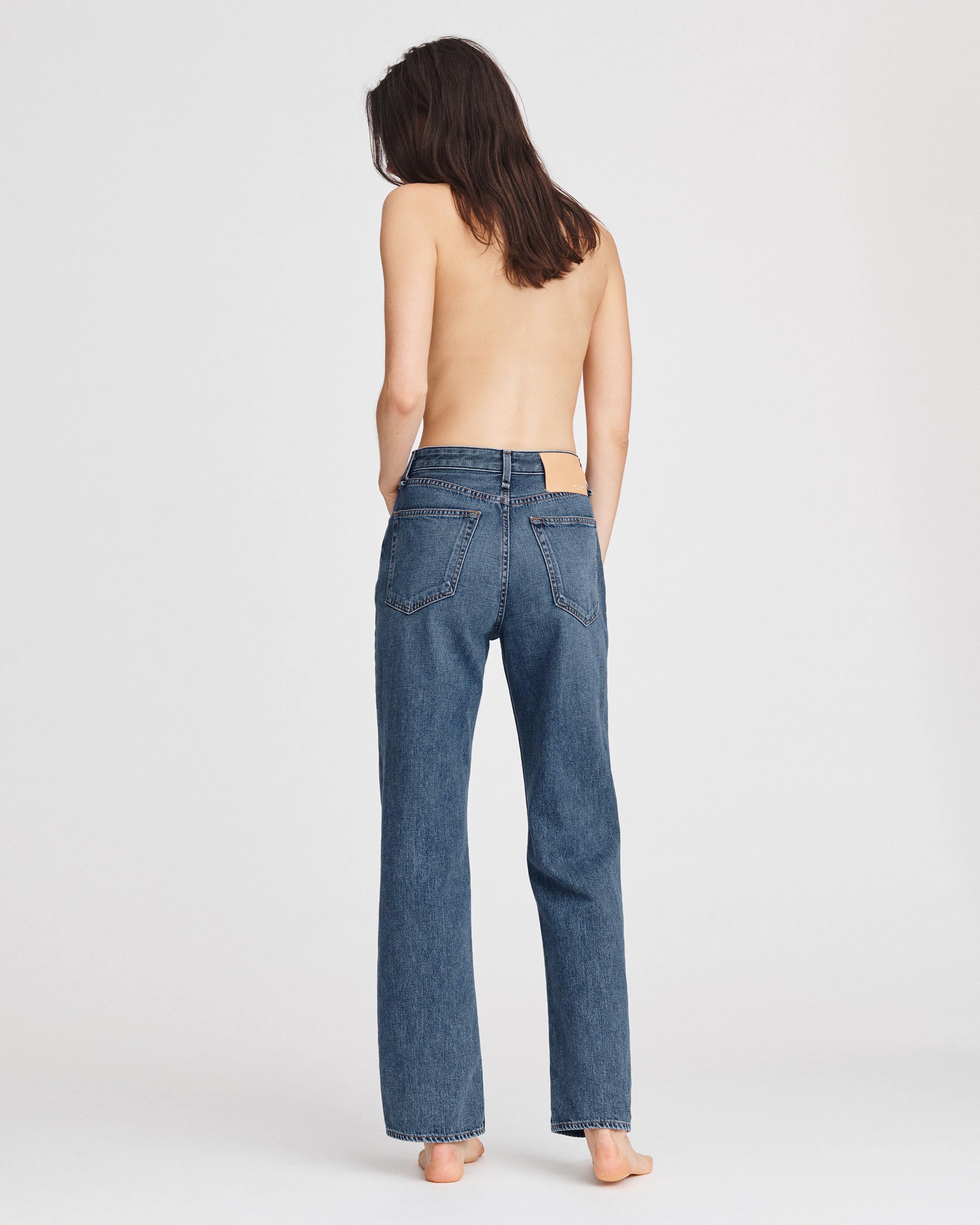 High Waisted Straight Leg Jeans