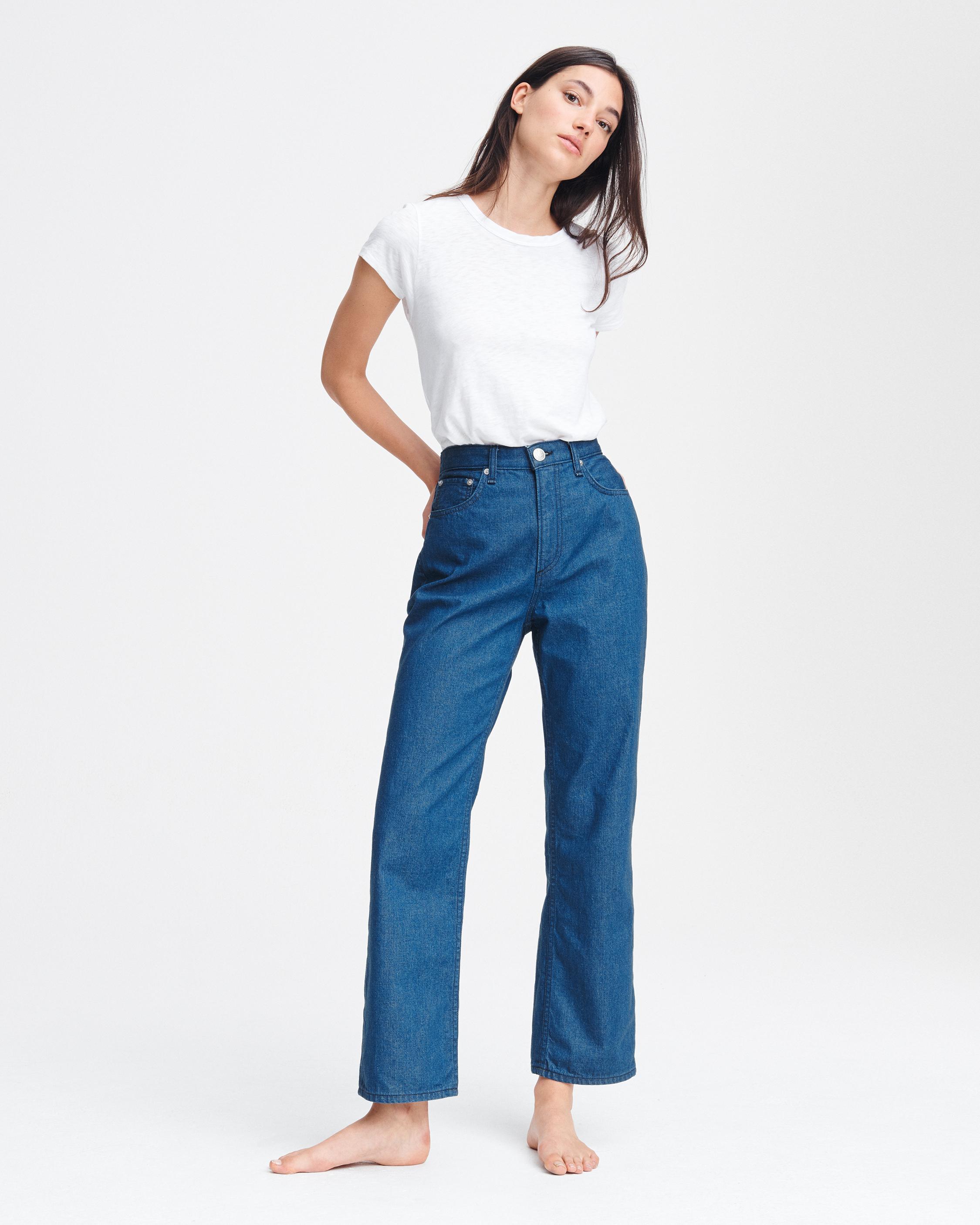 French Dressing Pull On Straight Leg Jeans W/ Jewel Detail 2255669