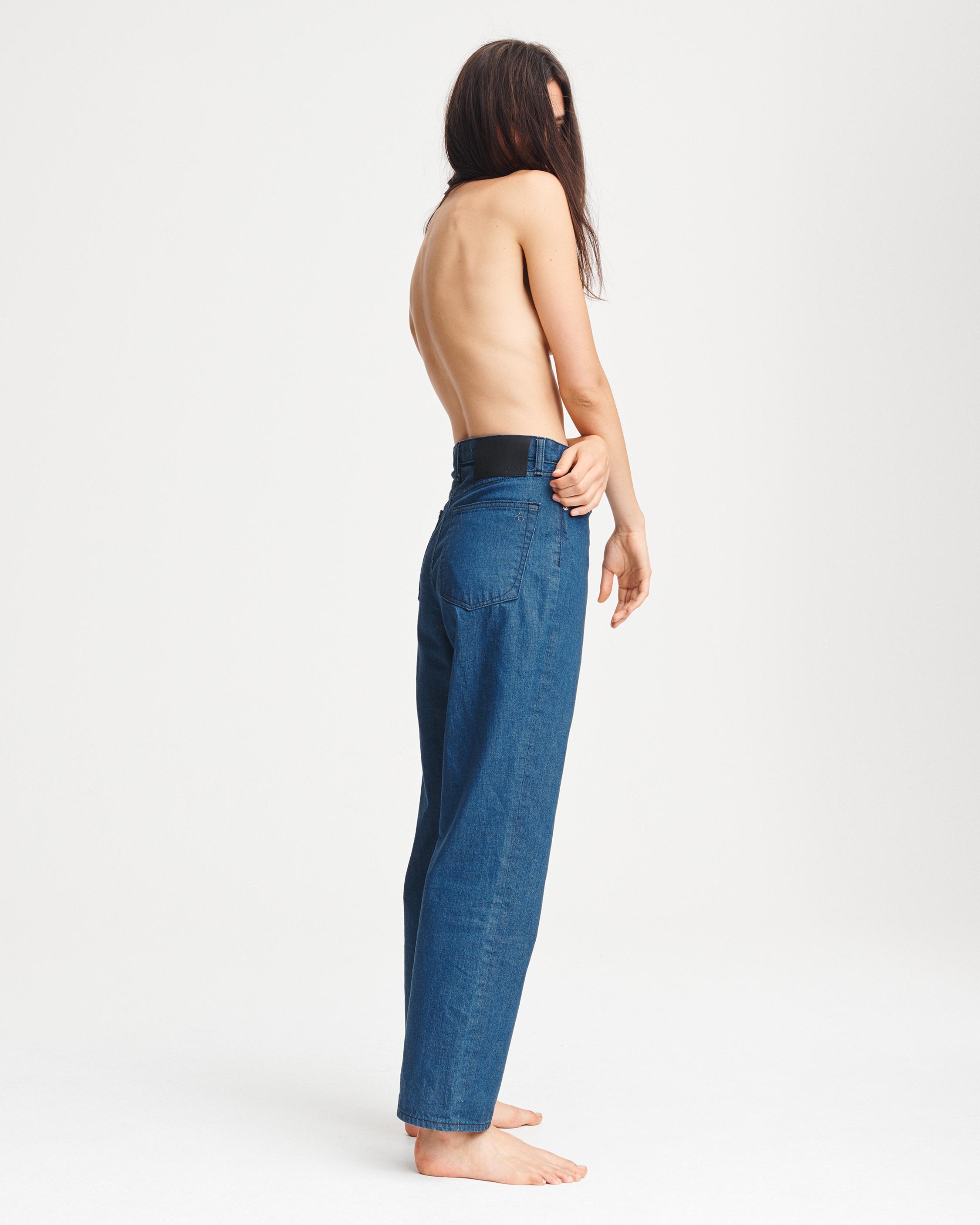 Ruth Super High-Rise Straight Leg Jeans in Bay Water