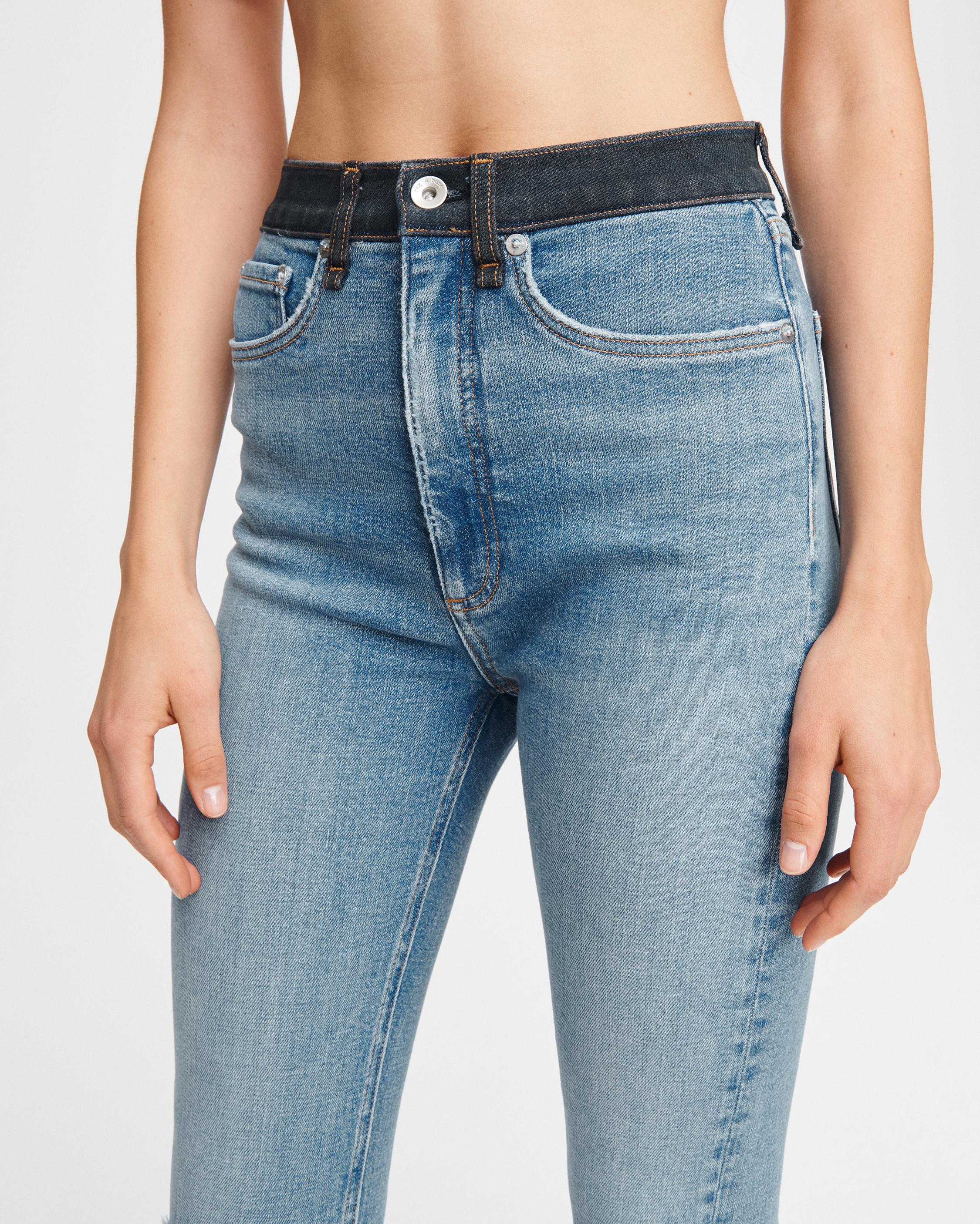 Jane Super High-Rise Ankle Length Jeans in Mid-Indigo