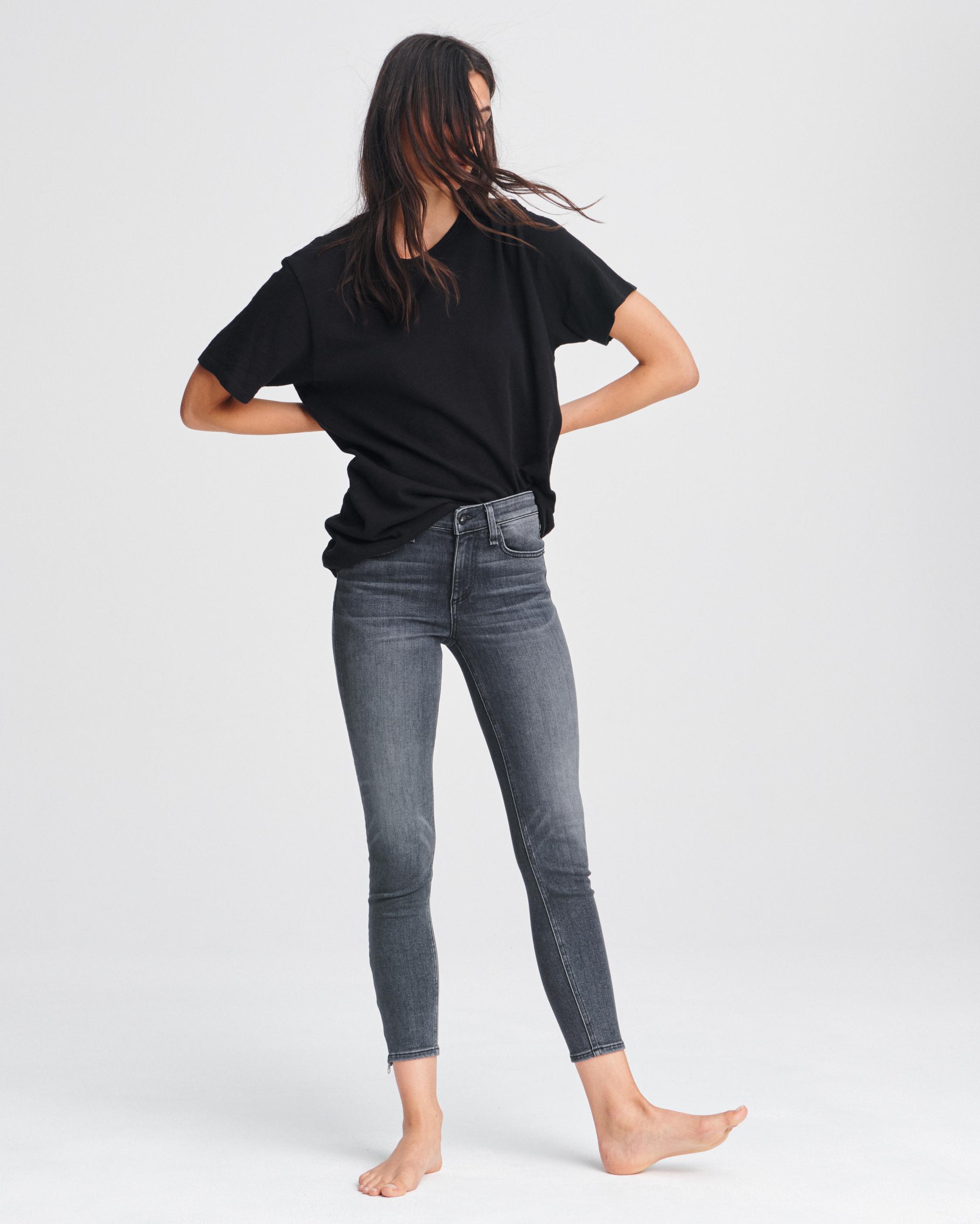 Cate Mid-Rise Dark Grey Skinny Jeans for Women | rag & bone