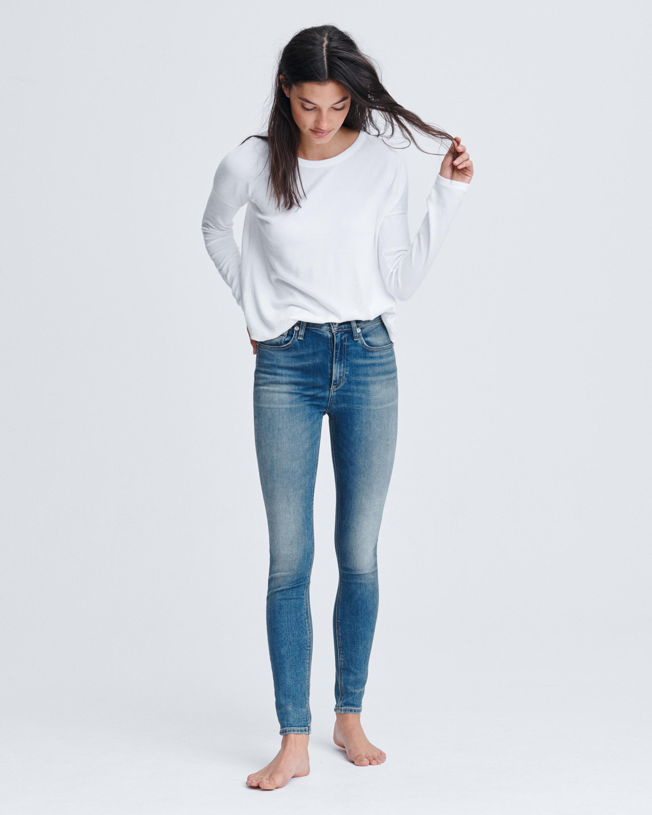 Nina: Black Skinny Fit Jeans for Women, High Rise | rag & bone