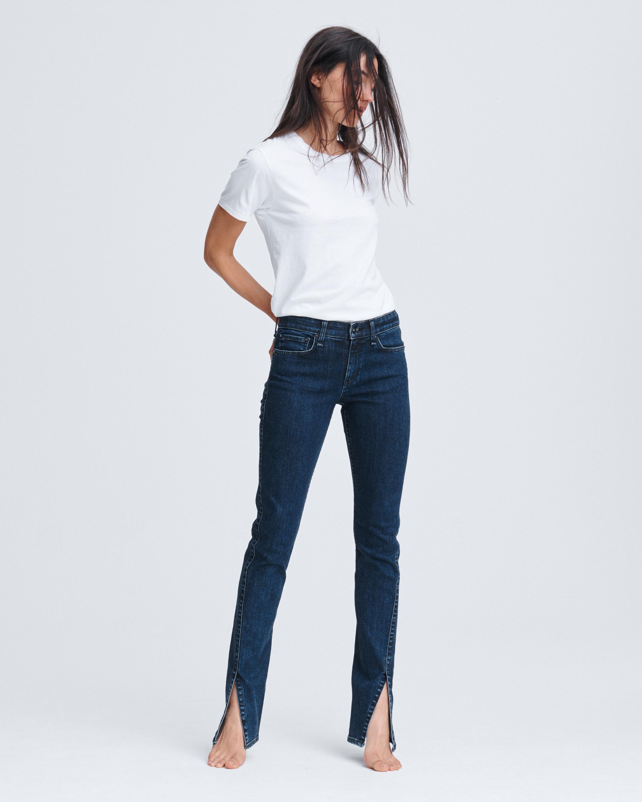 Cate Mid-Rise Flared Jeans in Dark Indigo