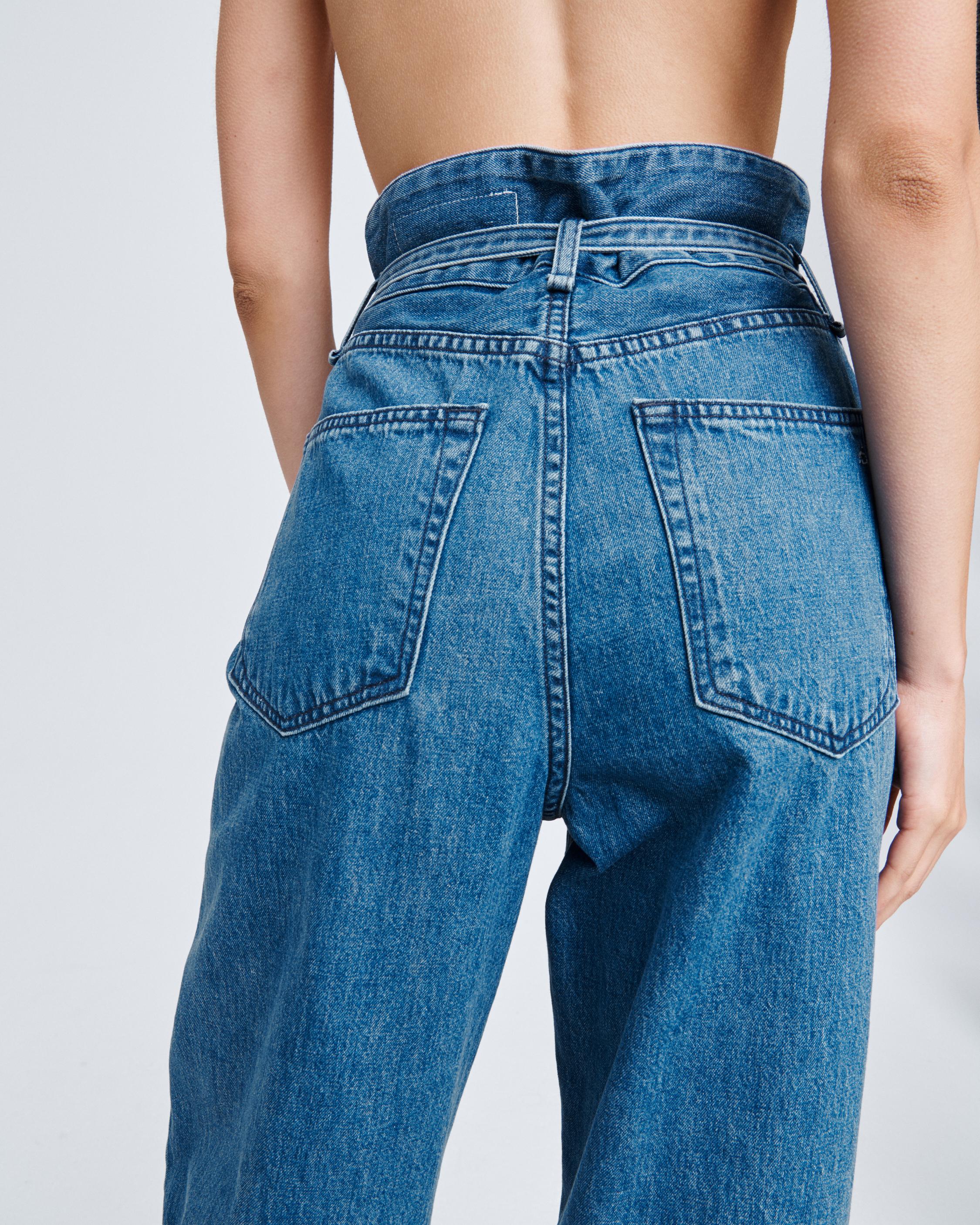 Wide Leg Paper-bag Jeans