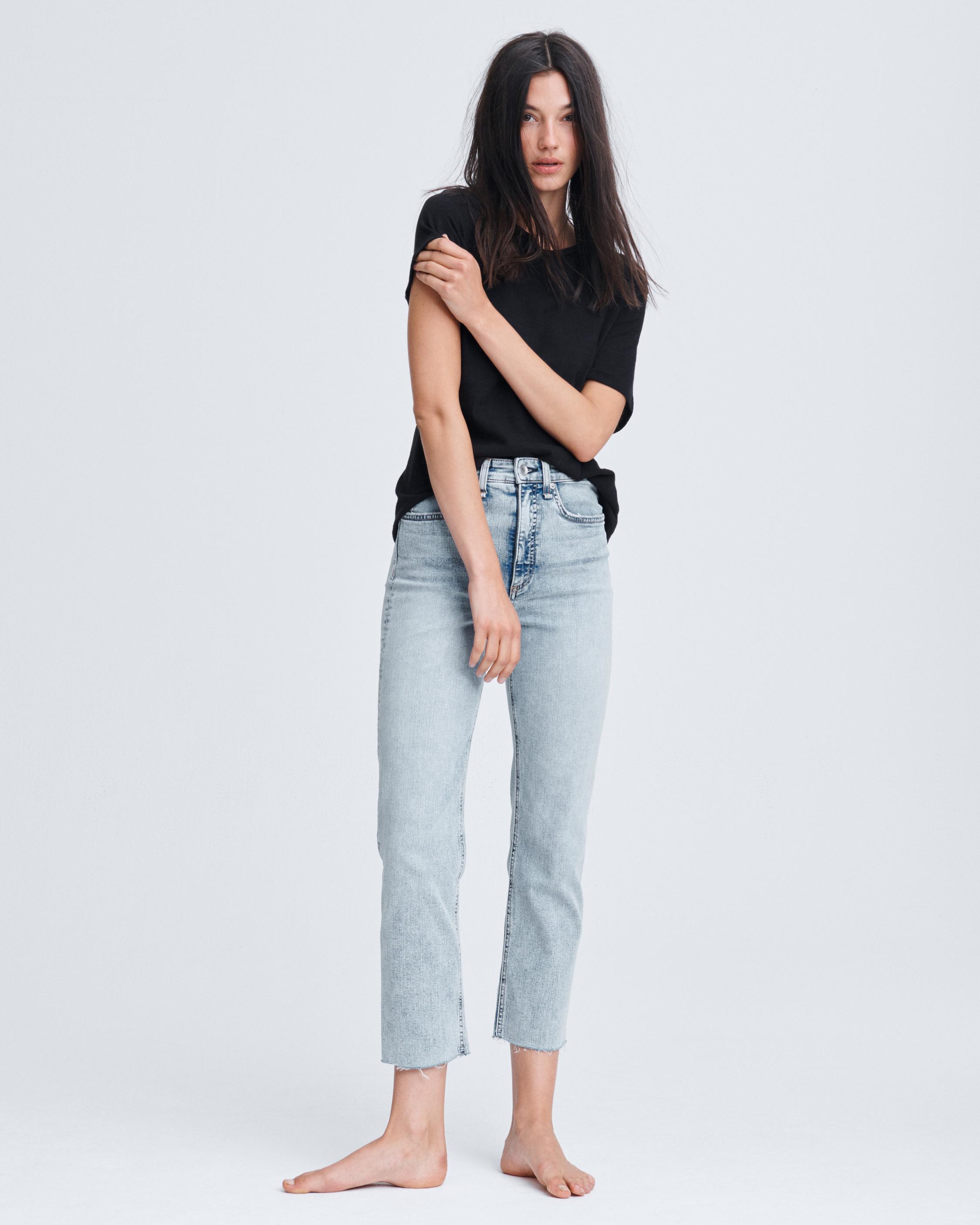 Jane Super High-Rise Ankle Length Jeans in Mid-Indigo