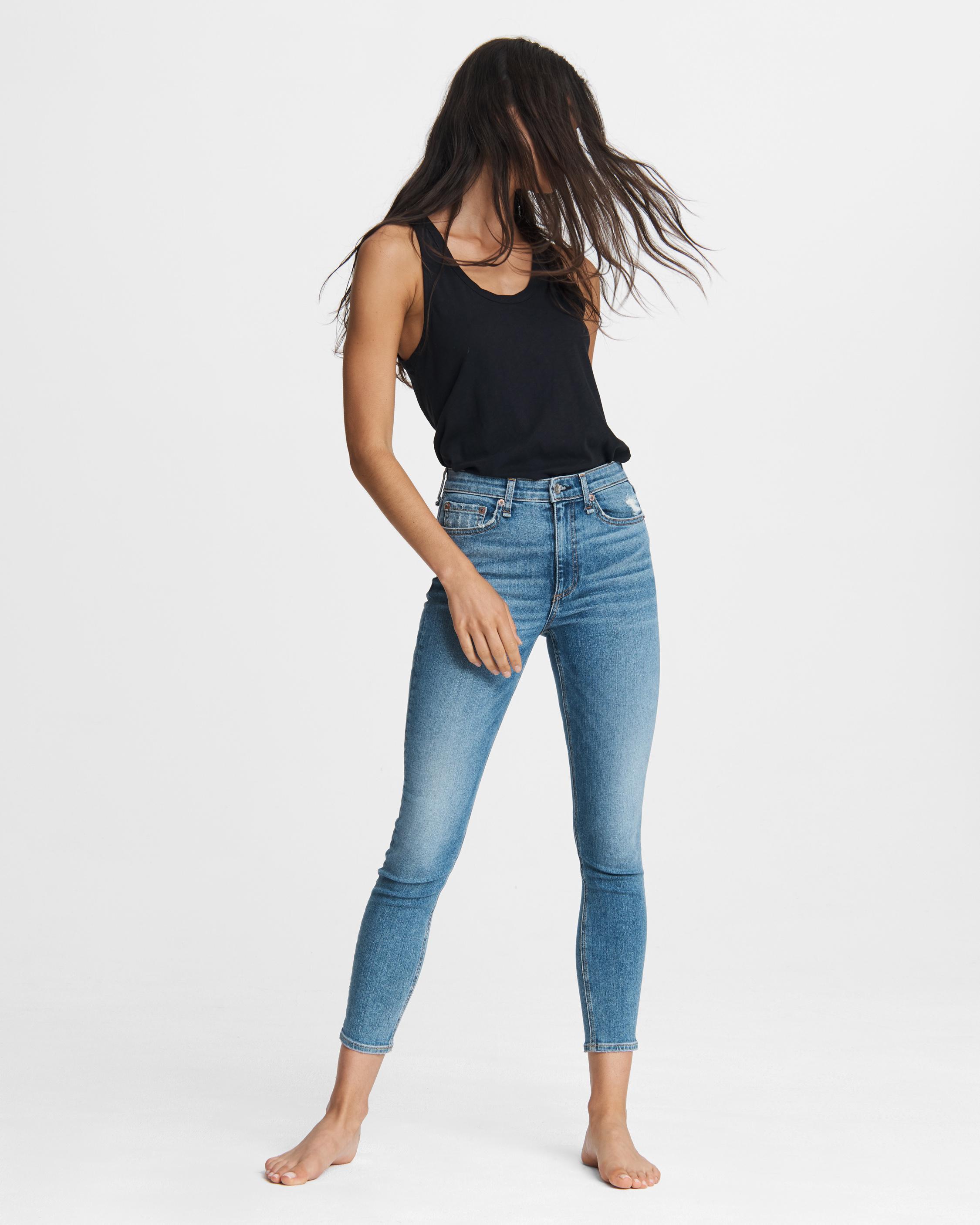 Rag and bone jeans high hot sale rise skinny