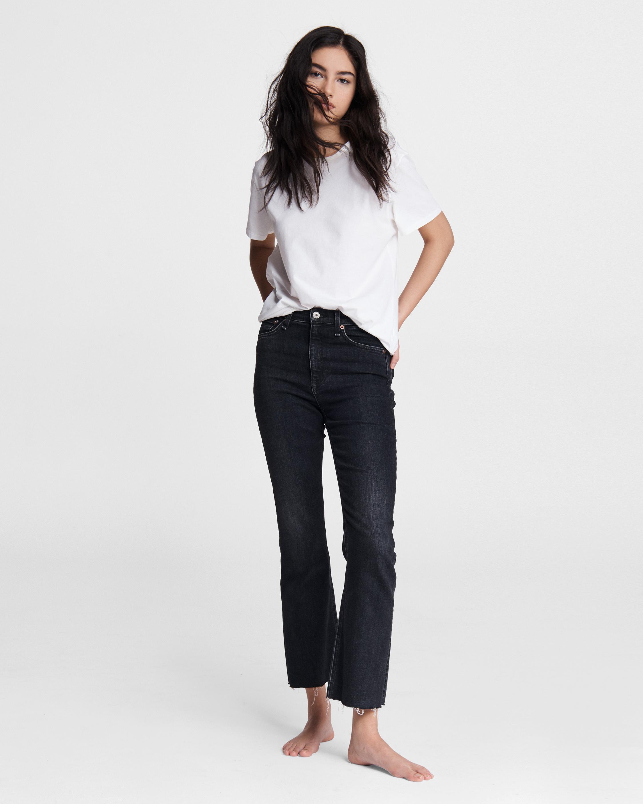 RAG & BONE Nina faded high-rise kick-flare jeans