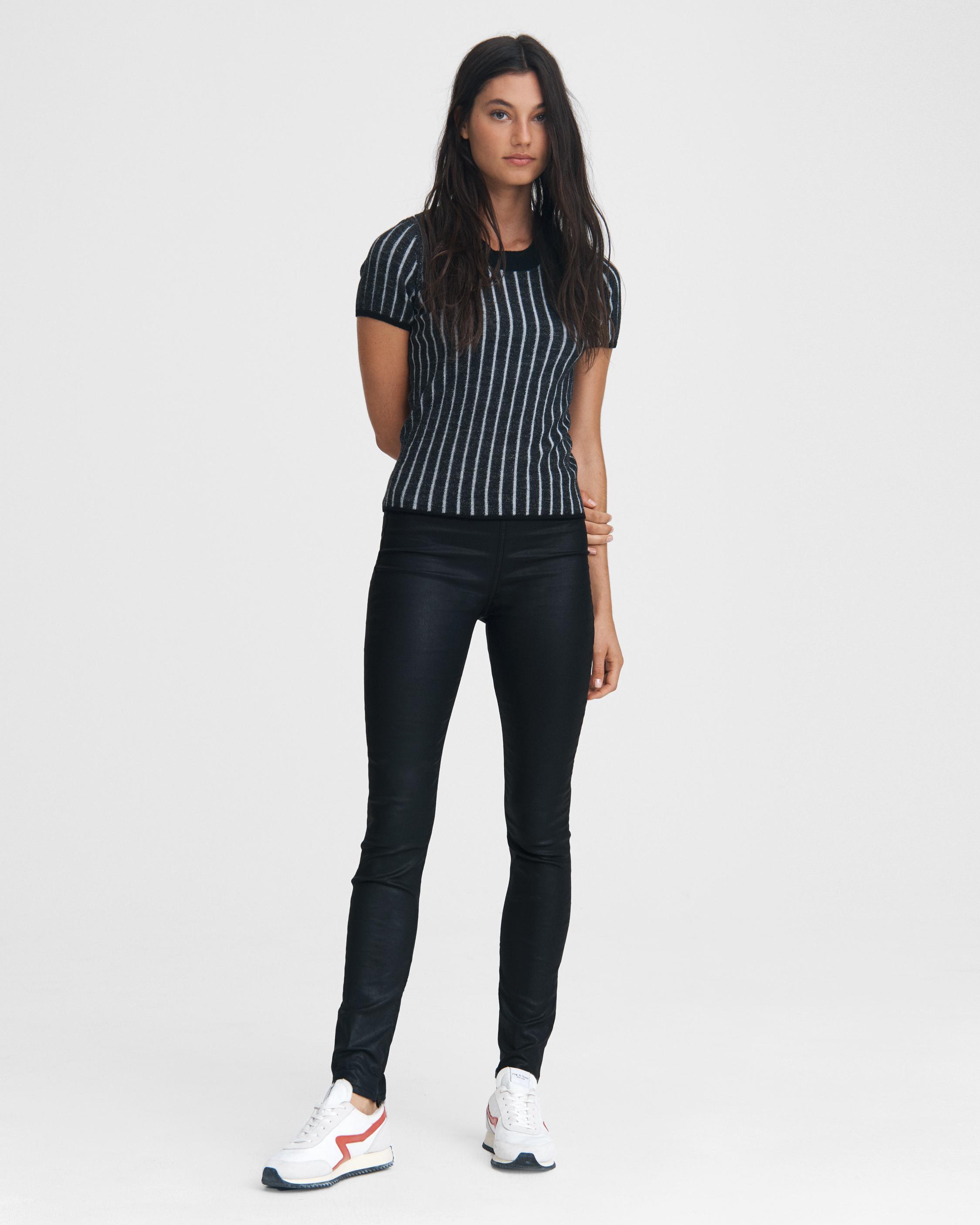 Nina High Rise Skinny Coated Jeans