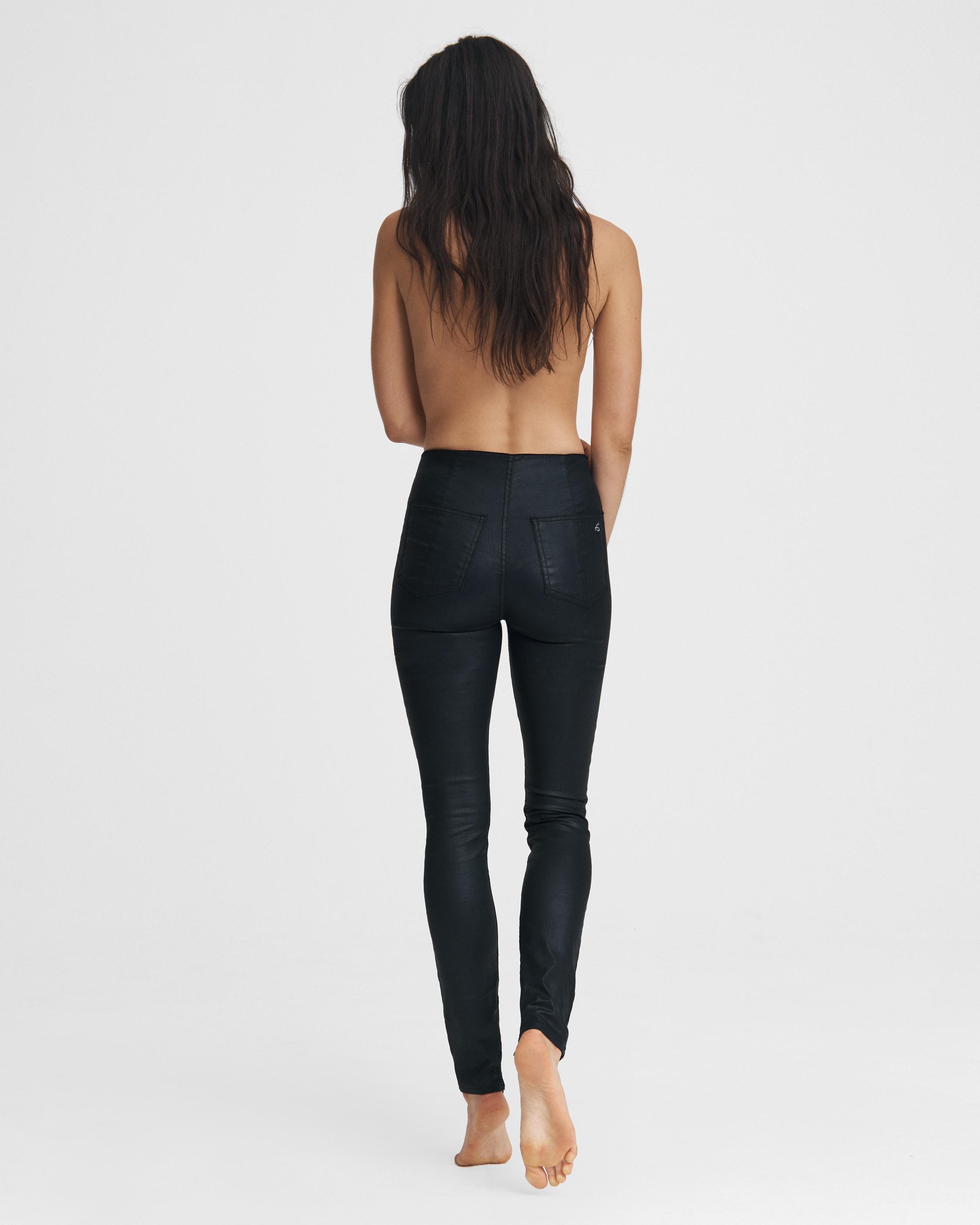 Nina High Rise Skinny Coated Jeans