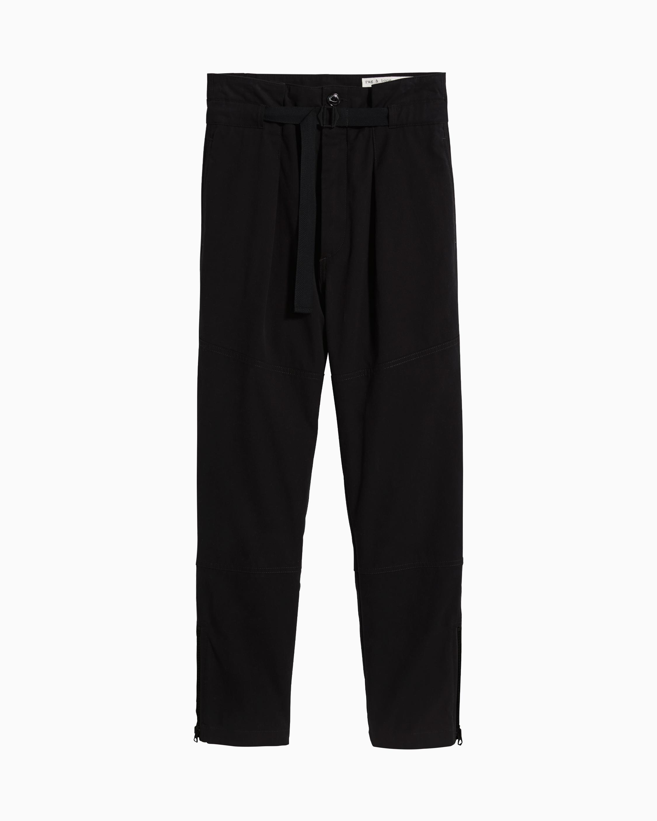 Belted Hunter Cotton Pant - Black