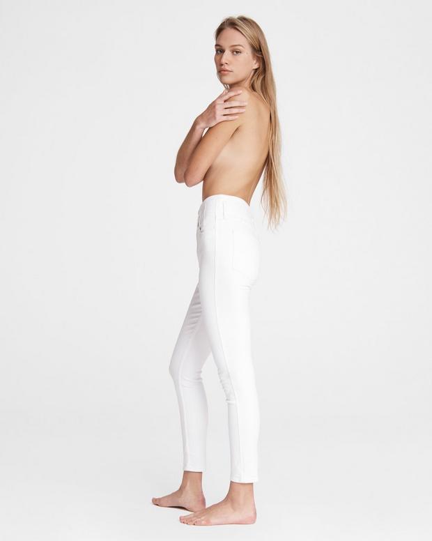 Darted Ankle Skinny - Off White image number 4