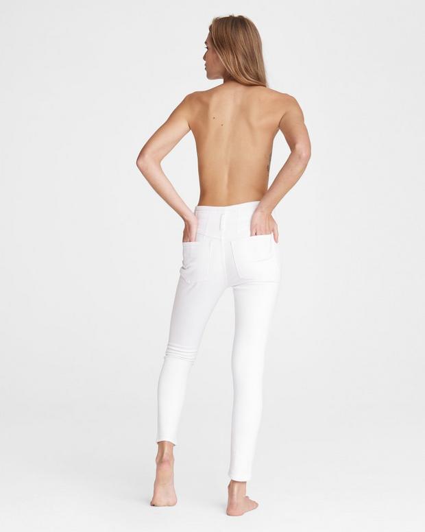 Darted Ankle Skinny - Off White image number 5