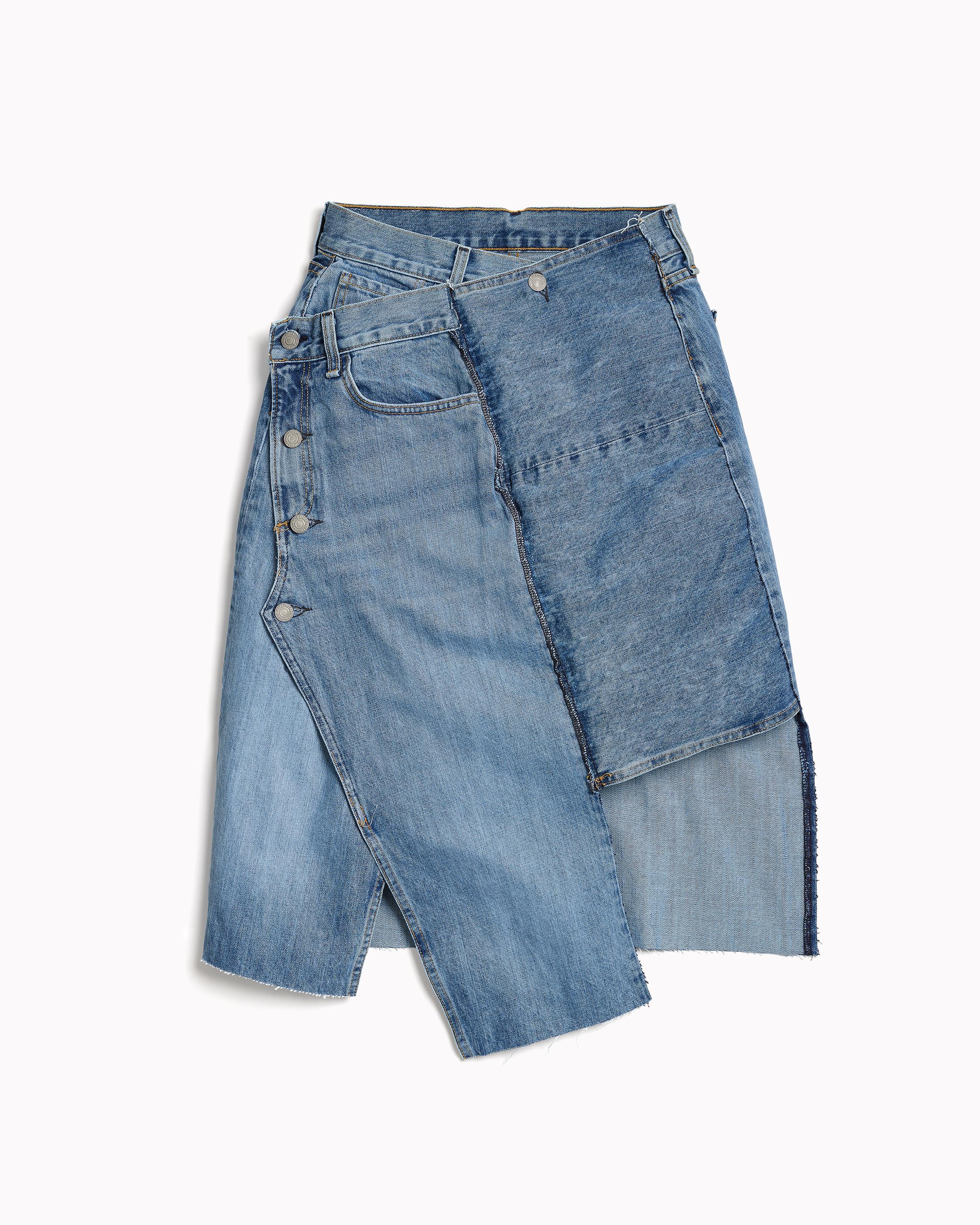 rag and bone clyde denim skirt