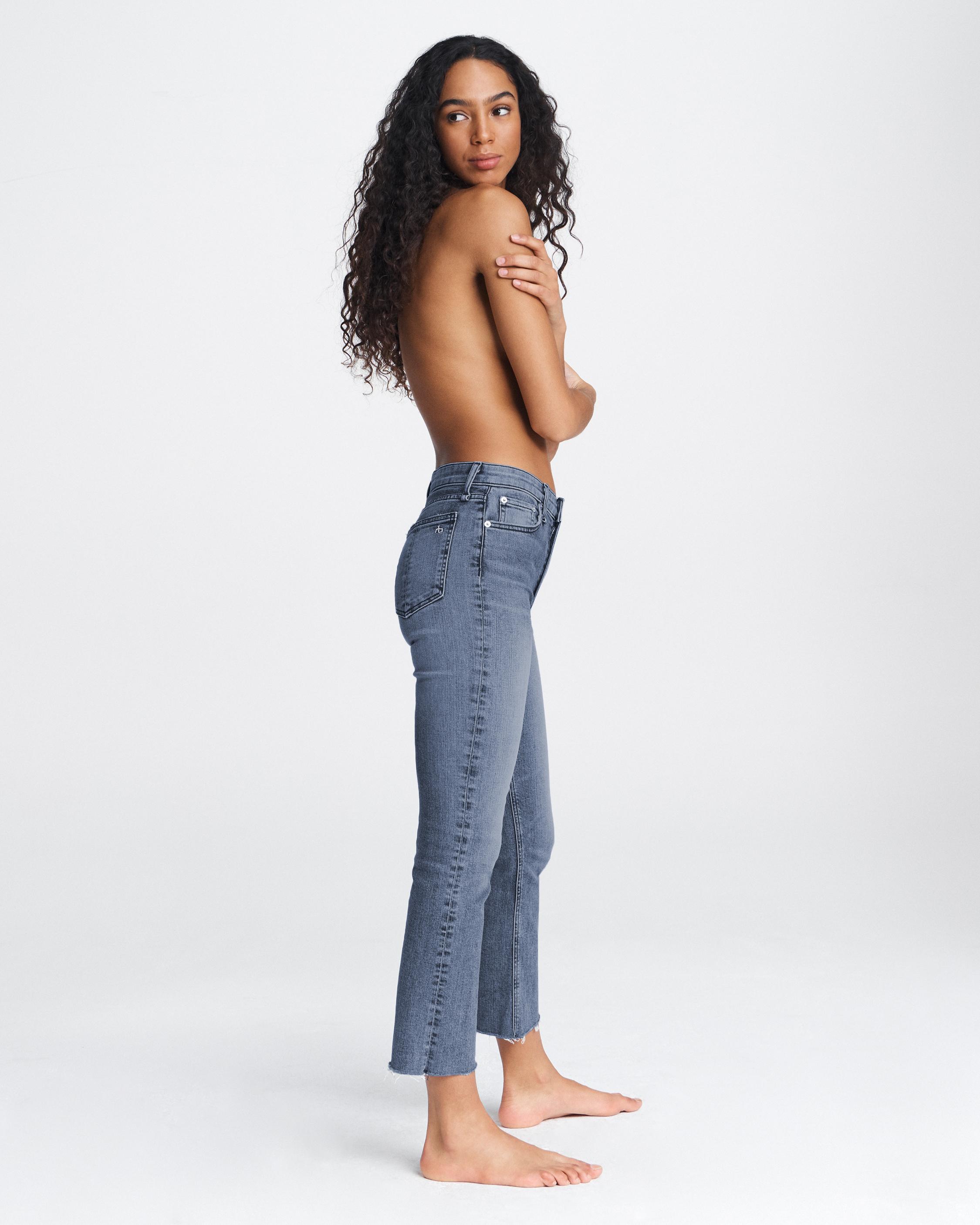 Redone high cheap rise crop flare