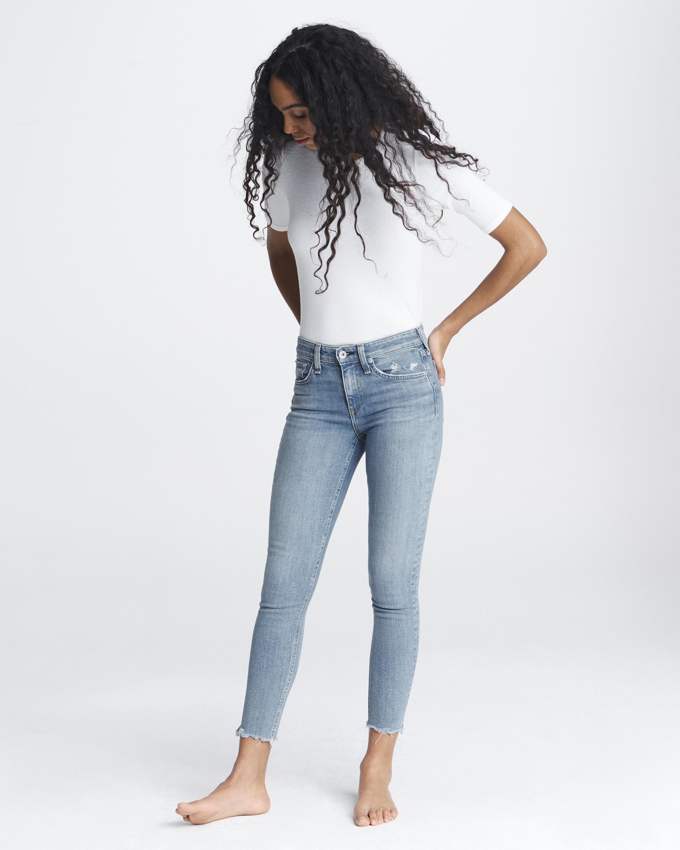 Cate Mid-Rise Ankle Skinny Jeans in Palmer